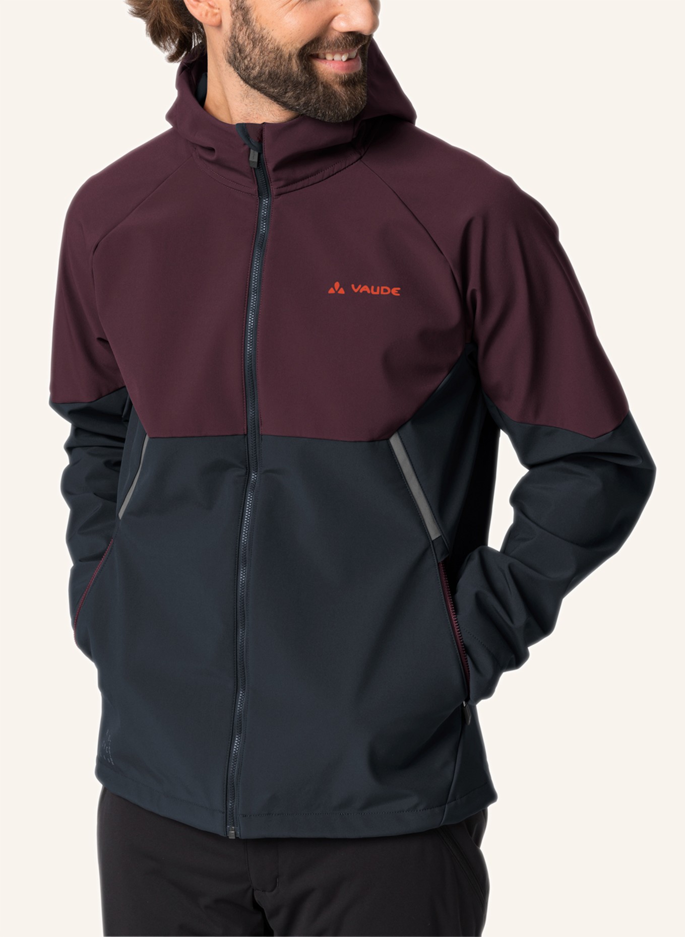 VAUDE Softshell-Jacke M QIMSA SFT J, Farbe: DUNKELROT (Bild 2)