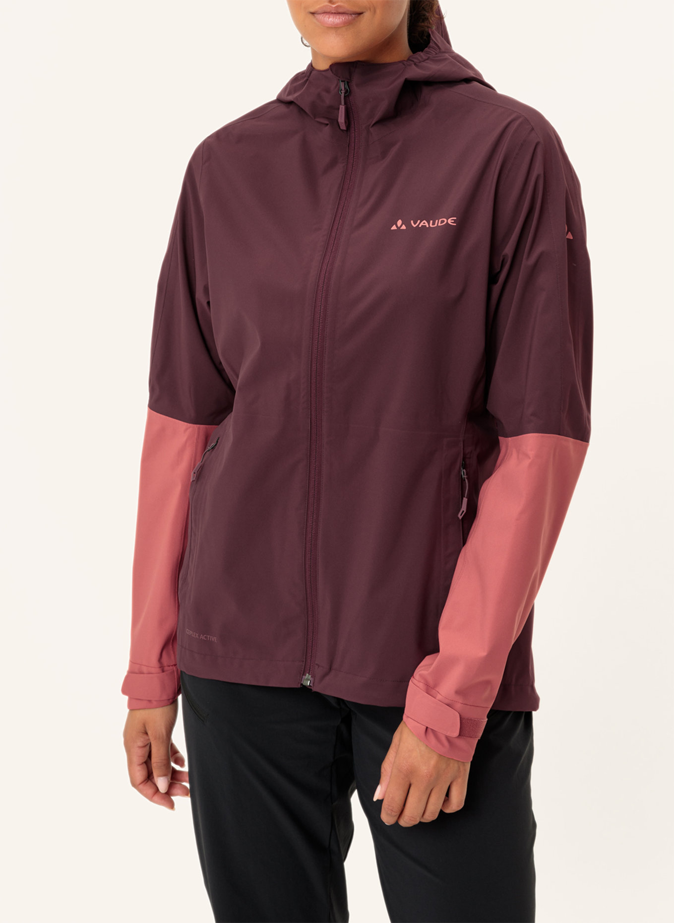 VAUDE Radjacke W MOAB RAIN J II, Farbe: DUNKELROT (Bild 3)