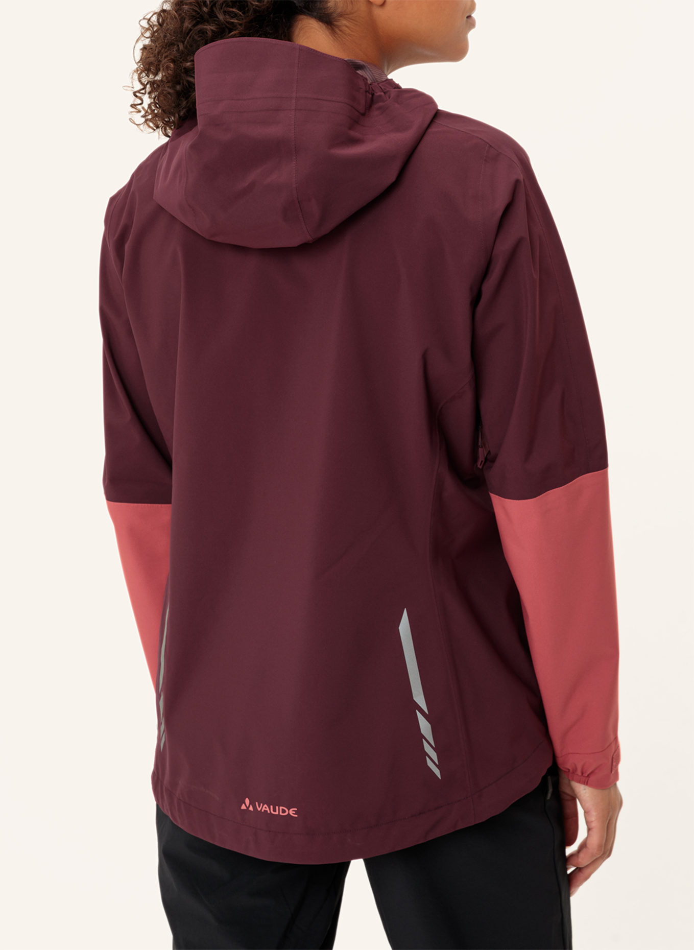 VAUDE Radjacke W MOAB RAIN J II, Farbe: DUNKELROT (Bild 4)