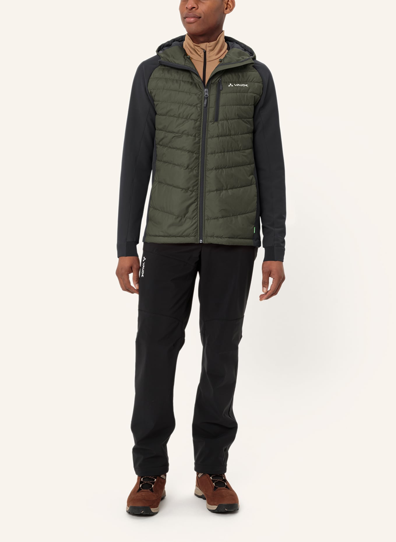 VAUDE Hybrid-Steppjacke ELOPE: KHAKI