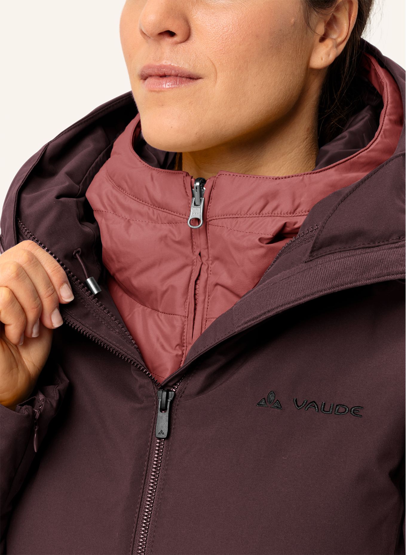 VAUDE 3in1-Jacken W ANNECY 3IN1 CT III, Farbe: DUNKELROT (Bild 7)