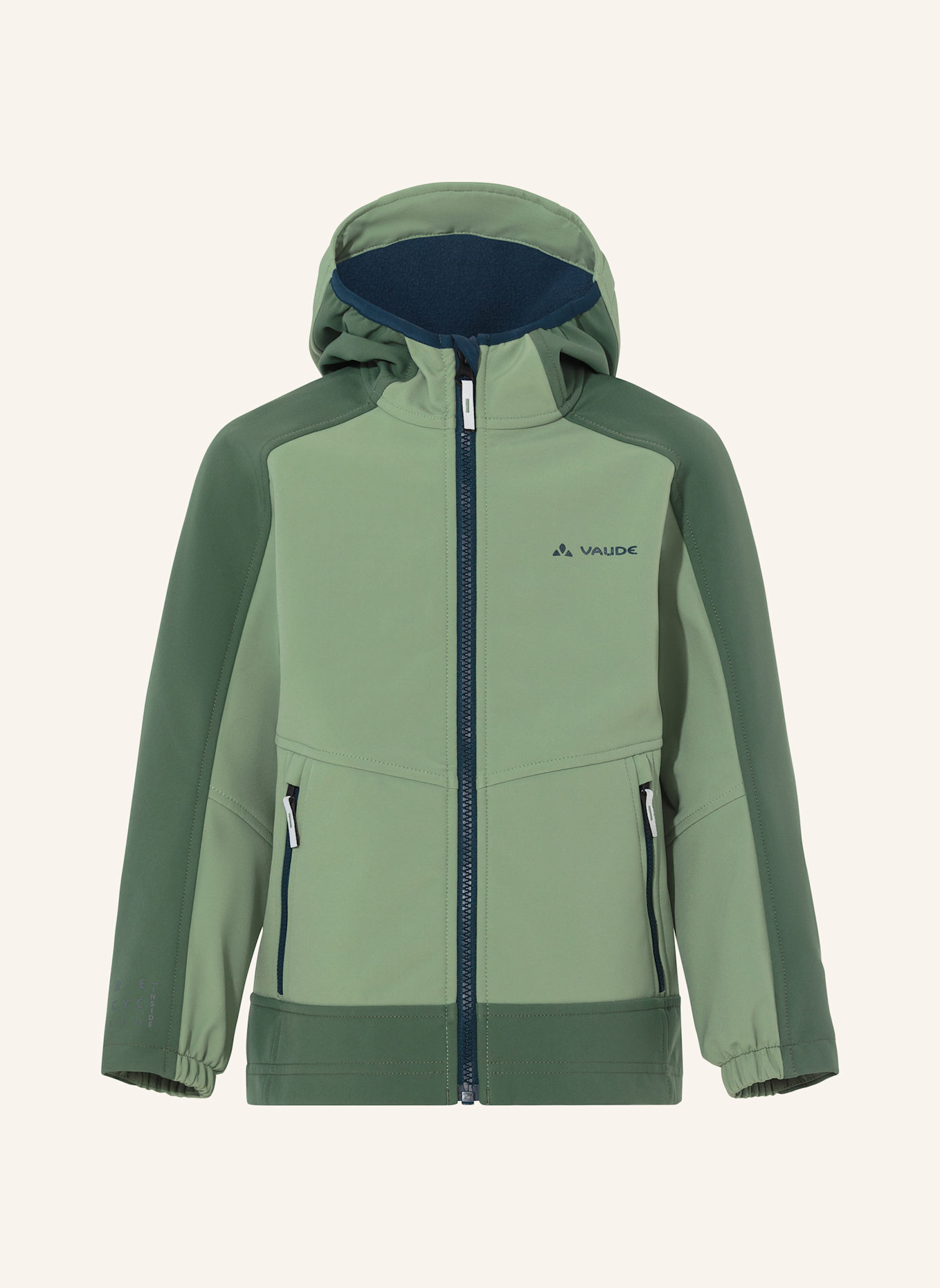 VAUDE Softshell-Jacke KIDS RONDANE JACKET IV: GRÜN/ BLAU