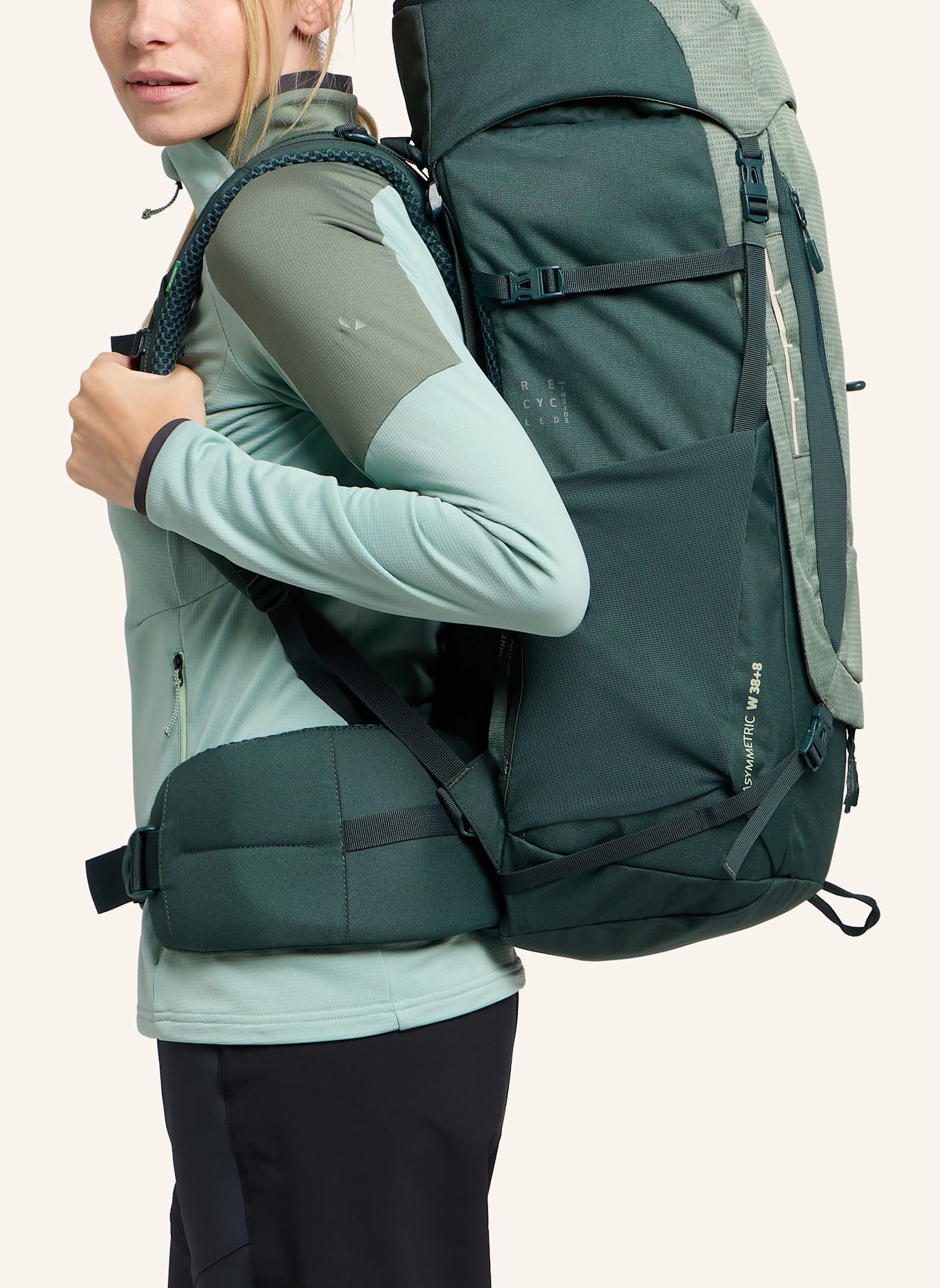 VAUDE Rucksack WO ASYMMETRIC 38+8 l: MINT