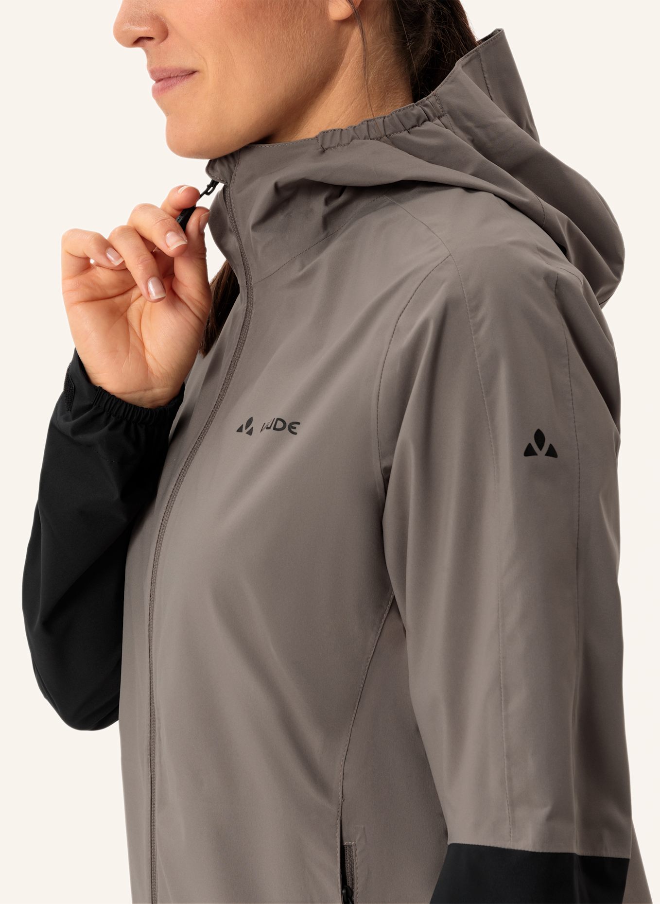 VAUDE Radjacke W  MOAB RAIN J II: BEIGE