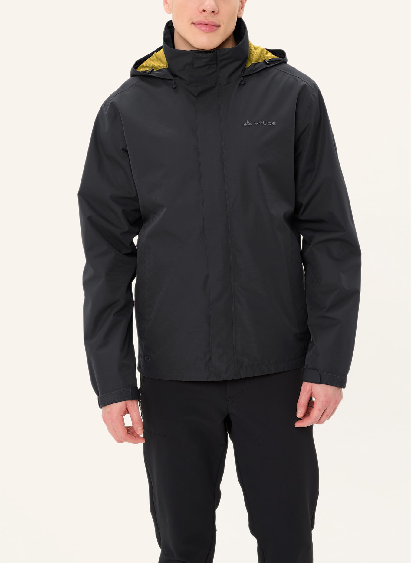 VAUDE Regenjacke ESCAPE LIGHT: SCHWARZ/ GELB