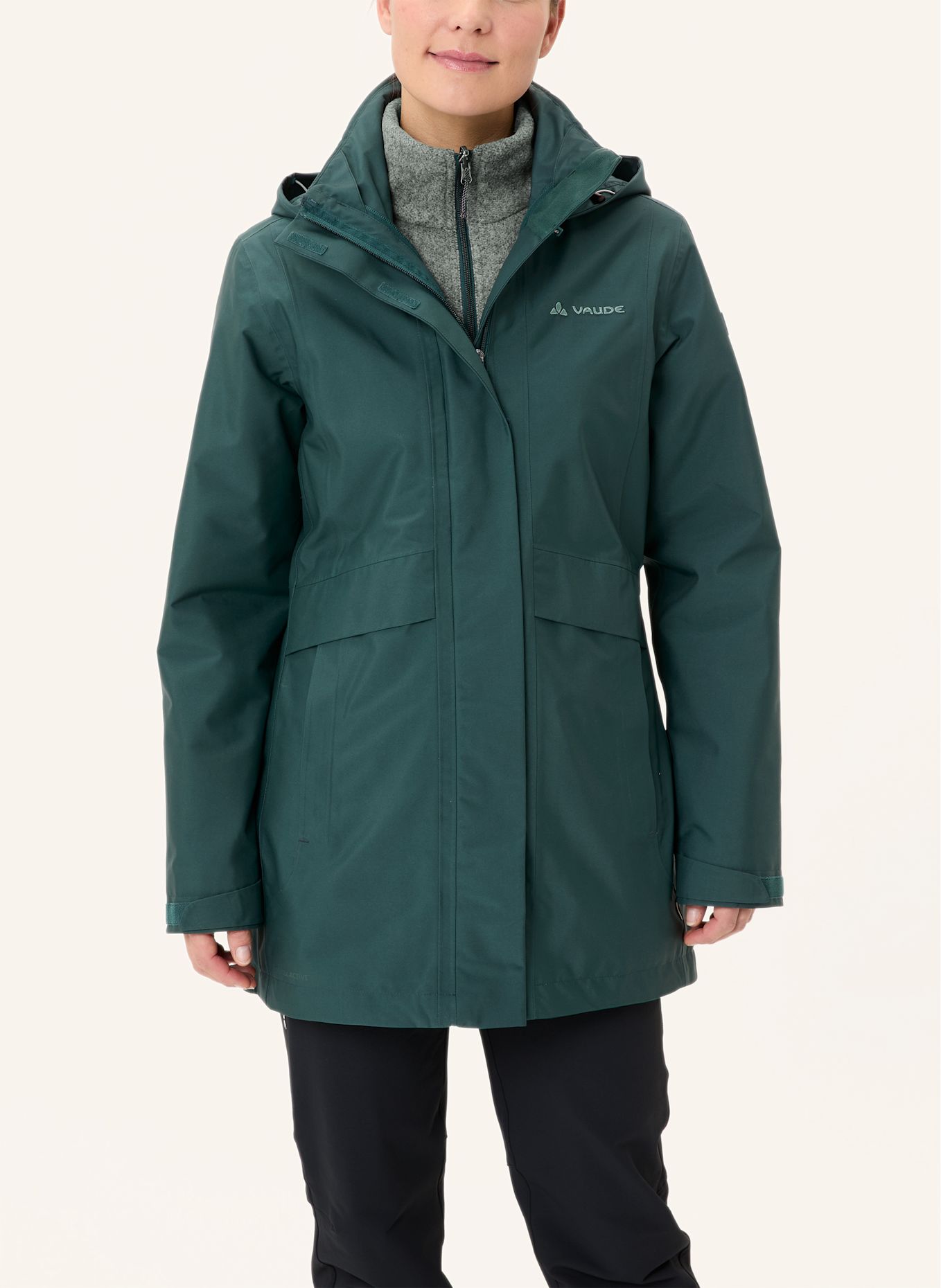 VAUDE 2-in-1-Jacke IDRIZ: GRÜN