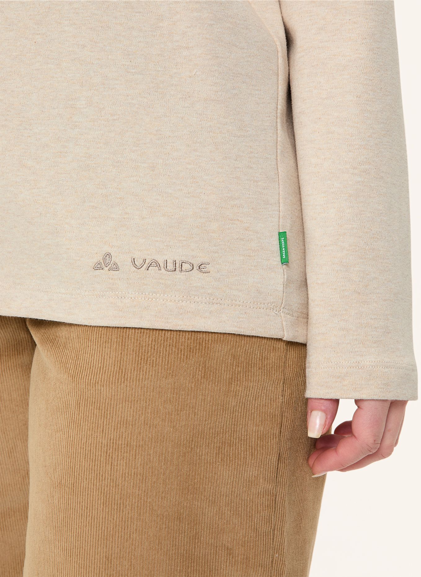 VAUDE Sweatshirt COREWAY: BEIGE