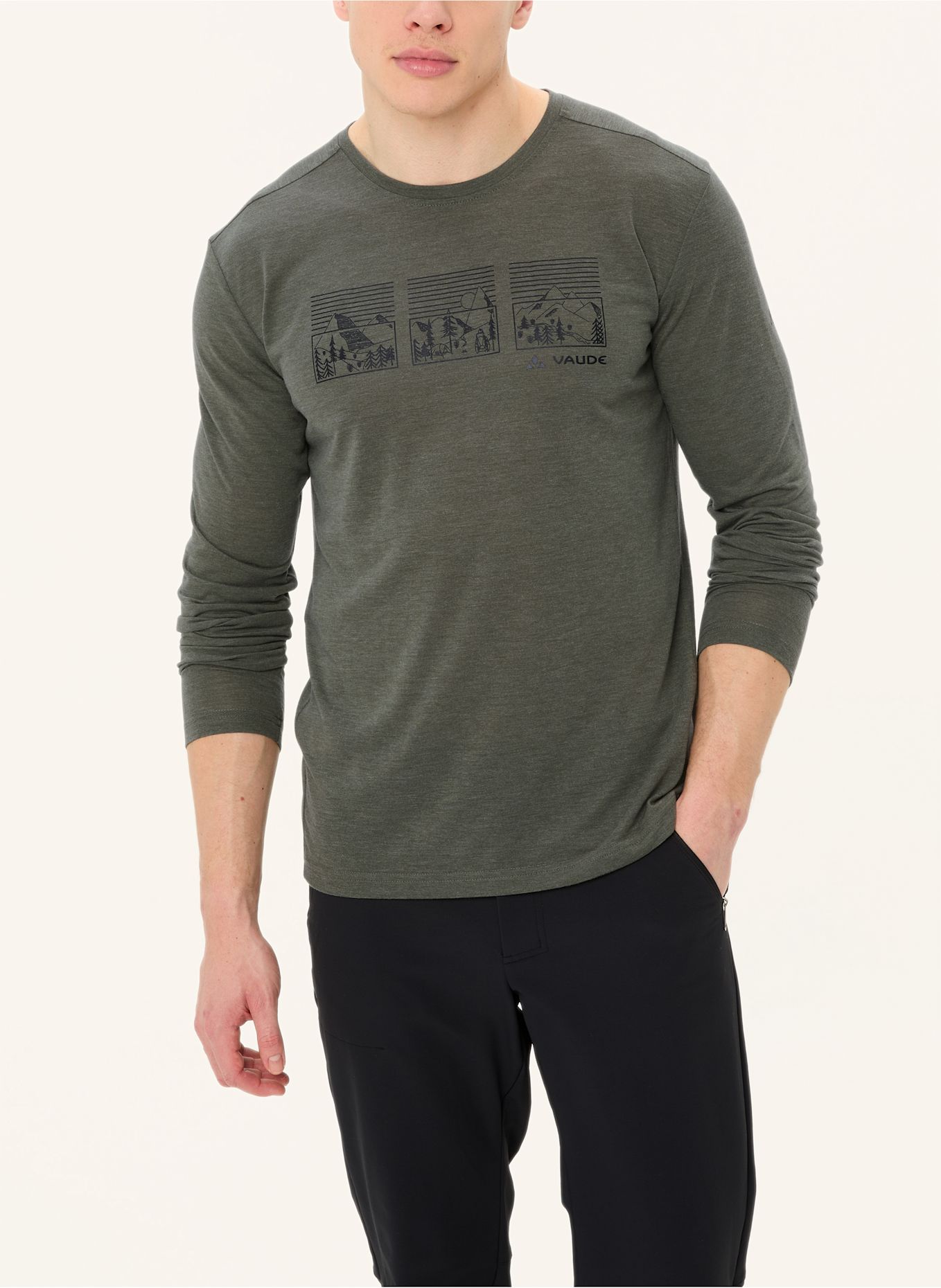 VAUDE Longsleeve ROSEMOOR III: KHAKI