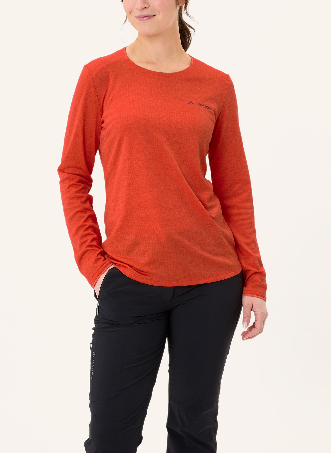 VAUDE Funktionsshirt W ESSENTIAL LS T-SHIRT: ROT