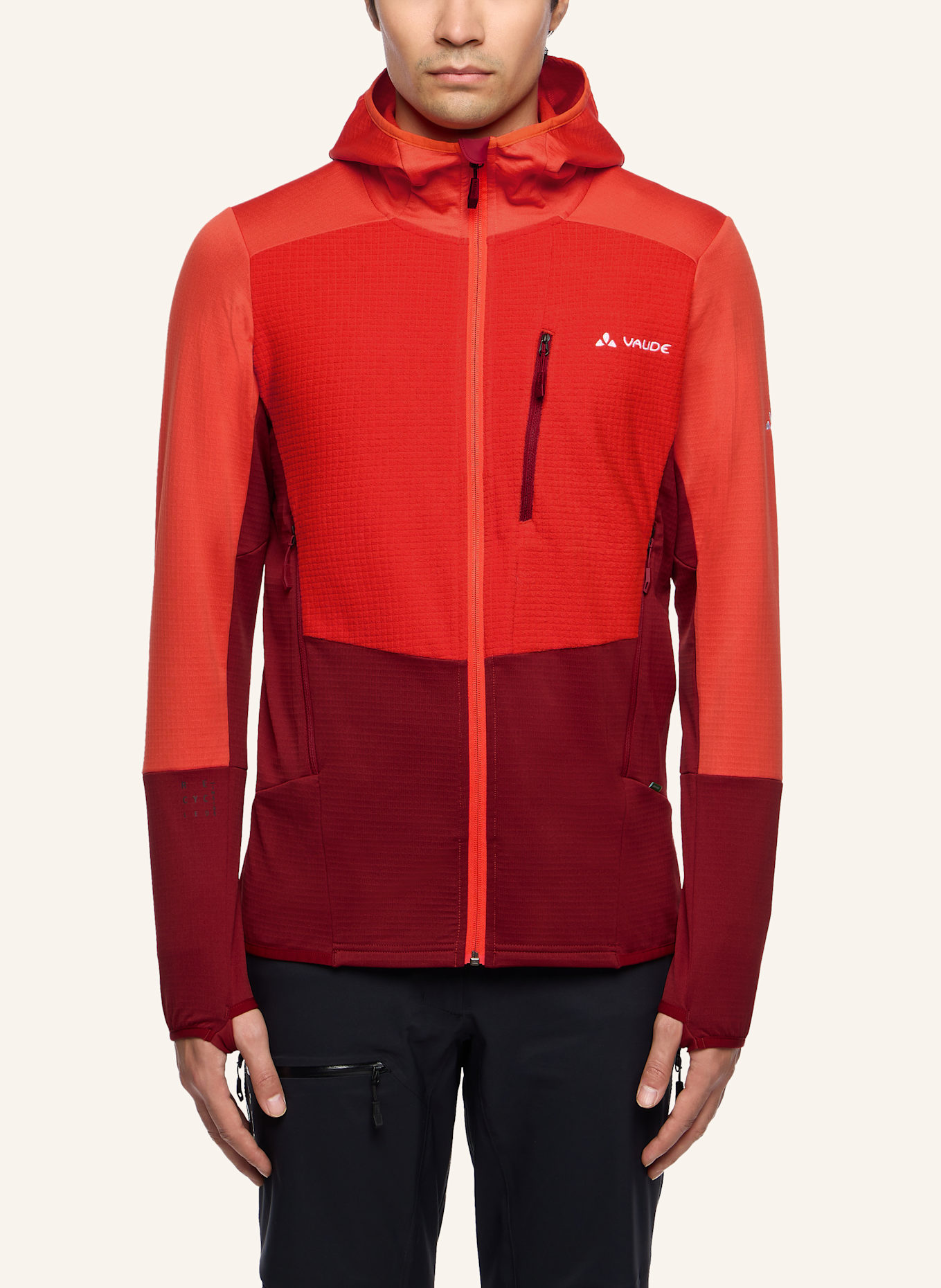 VAUDE Fleecejacke M MONVISO HD FL JACKET: ROT