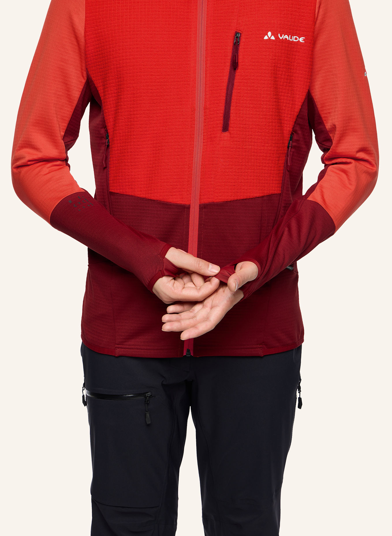 VAUDE Fleecejacke M MONVISO HD FL JACKET: ROT