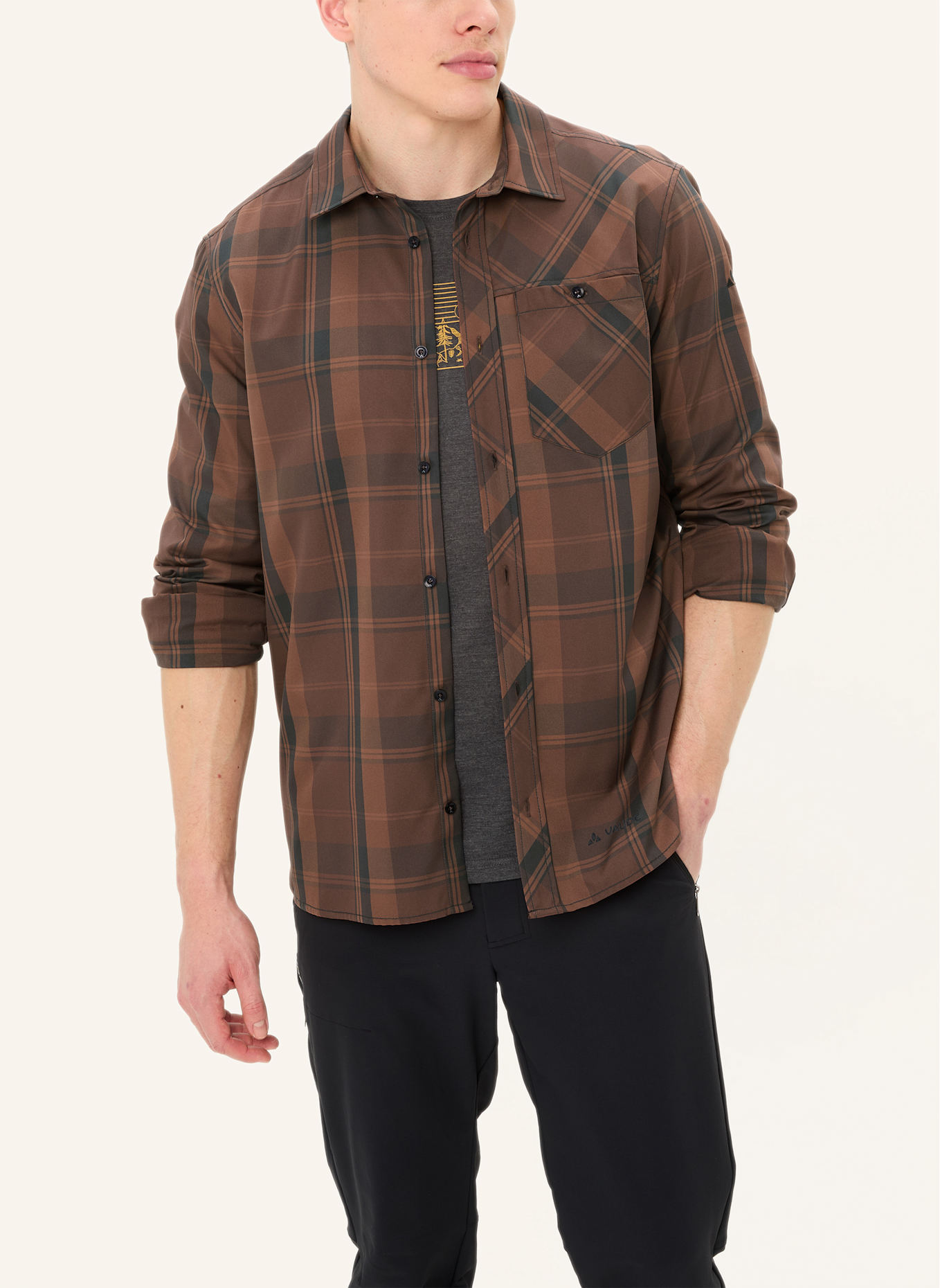 VAUDE Outdoor-Hemd NESHAN IV: BRAUN