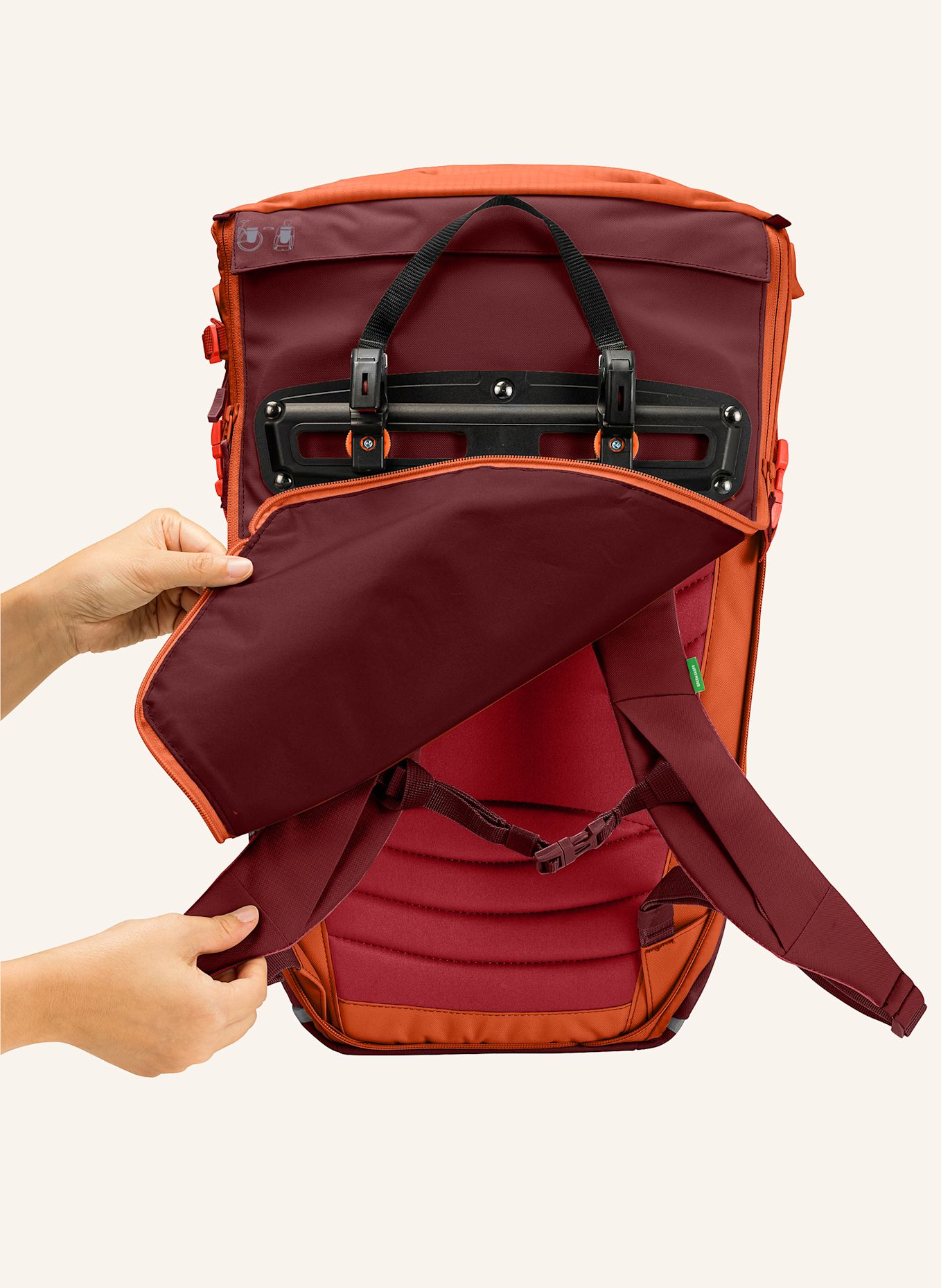 VAUDE 2-in-1-Fahrradtasche CITYGO BIKE 23 II 23 l: ROT