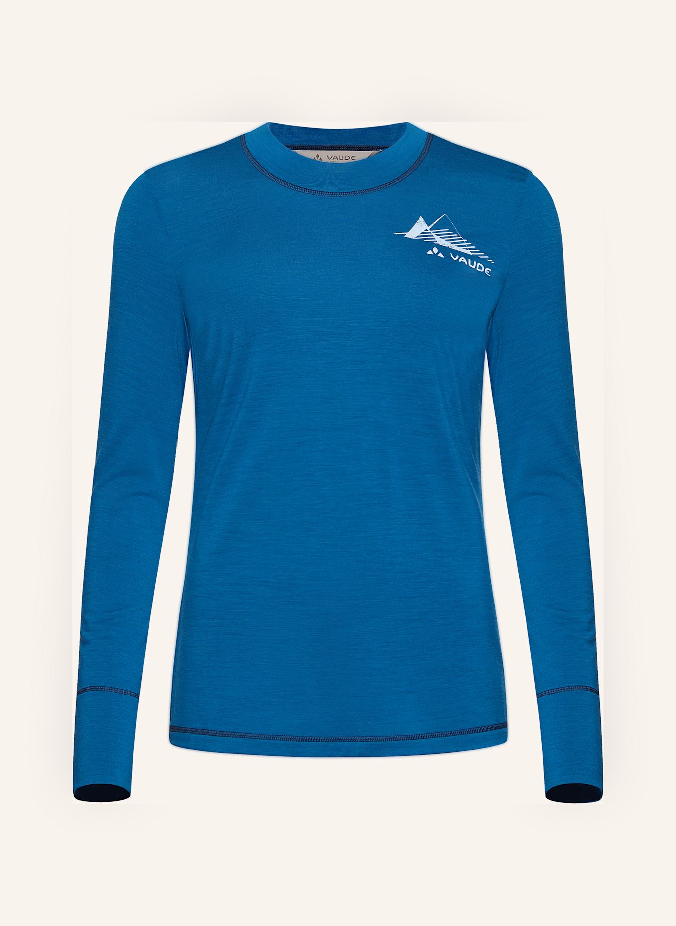VAUDE Funktionsshirt W MONVISO WOOL LS T-SHIRT: BLAU