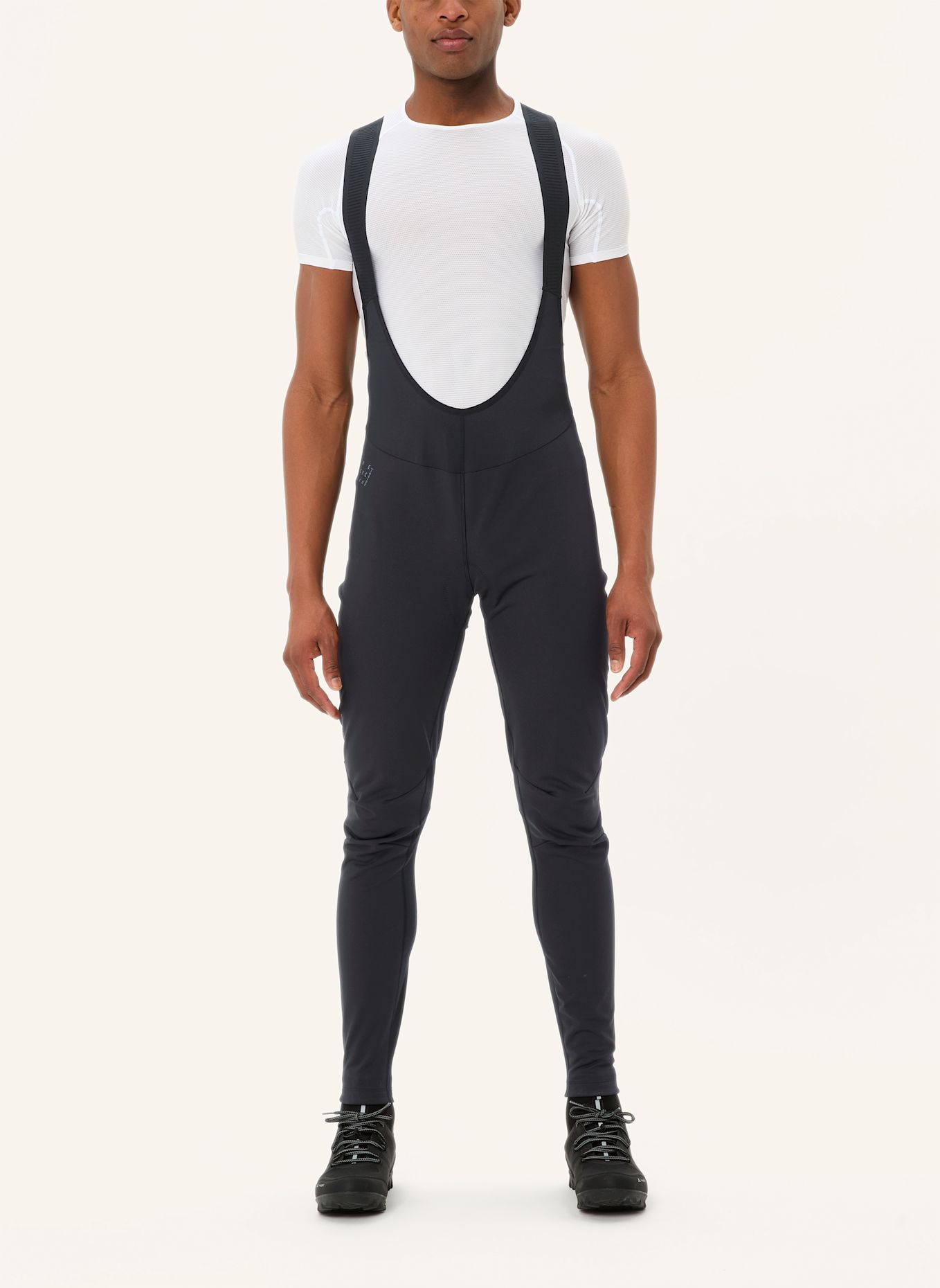VAUDE Radhose mit Trägern und gepolstertem Einsatz M POSTA WARM BIB TIGHTS: SCHWARZ