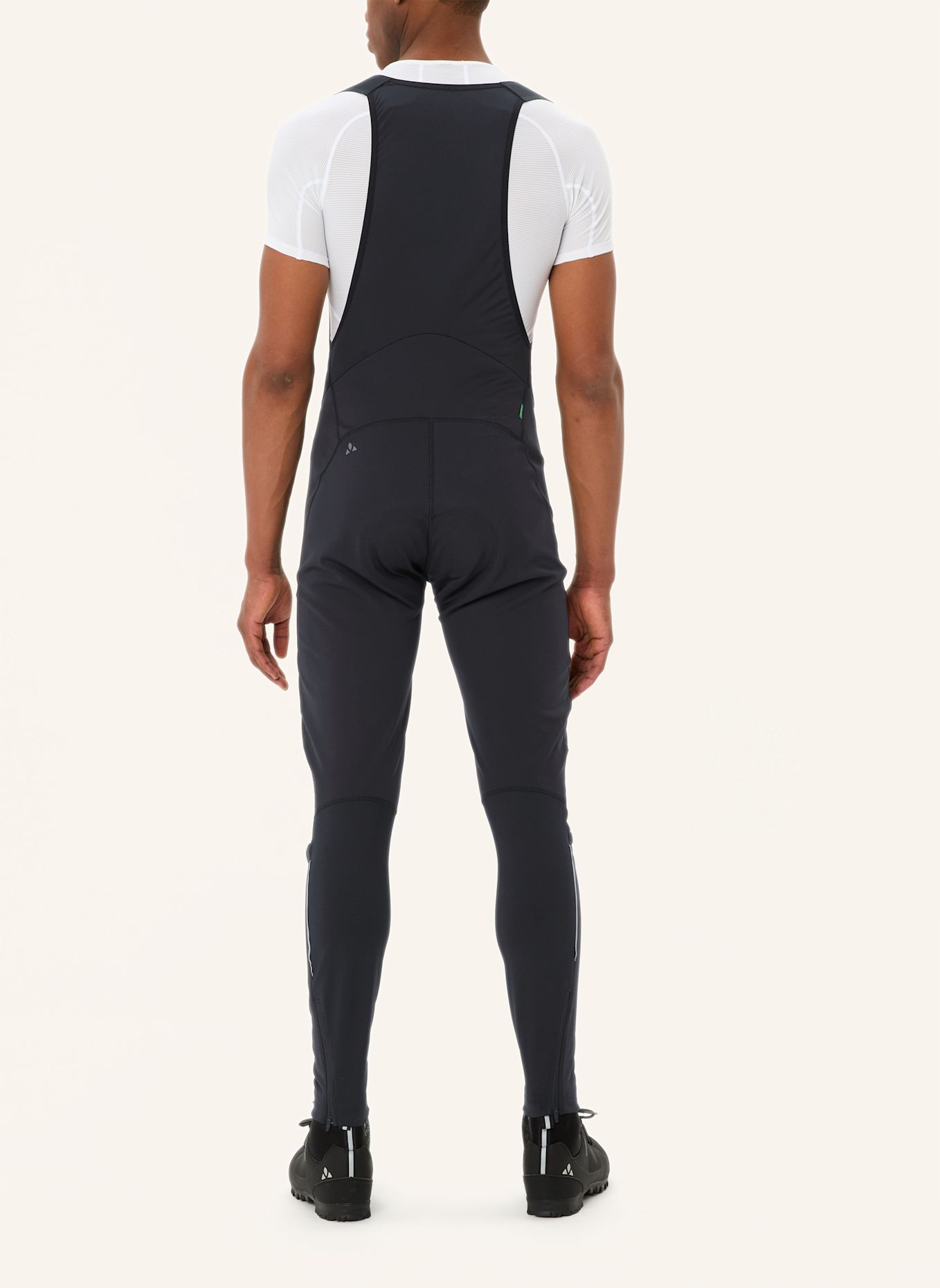 VAUDE Radhose mit Trägern und gepolstertem Einsatz M POSTA WARM BIB TIGHTS: SCHWARZ