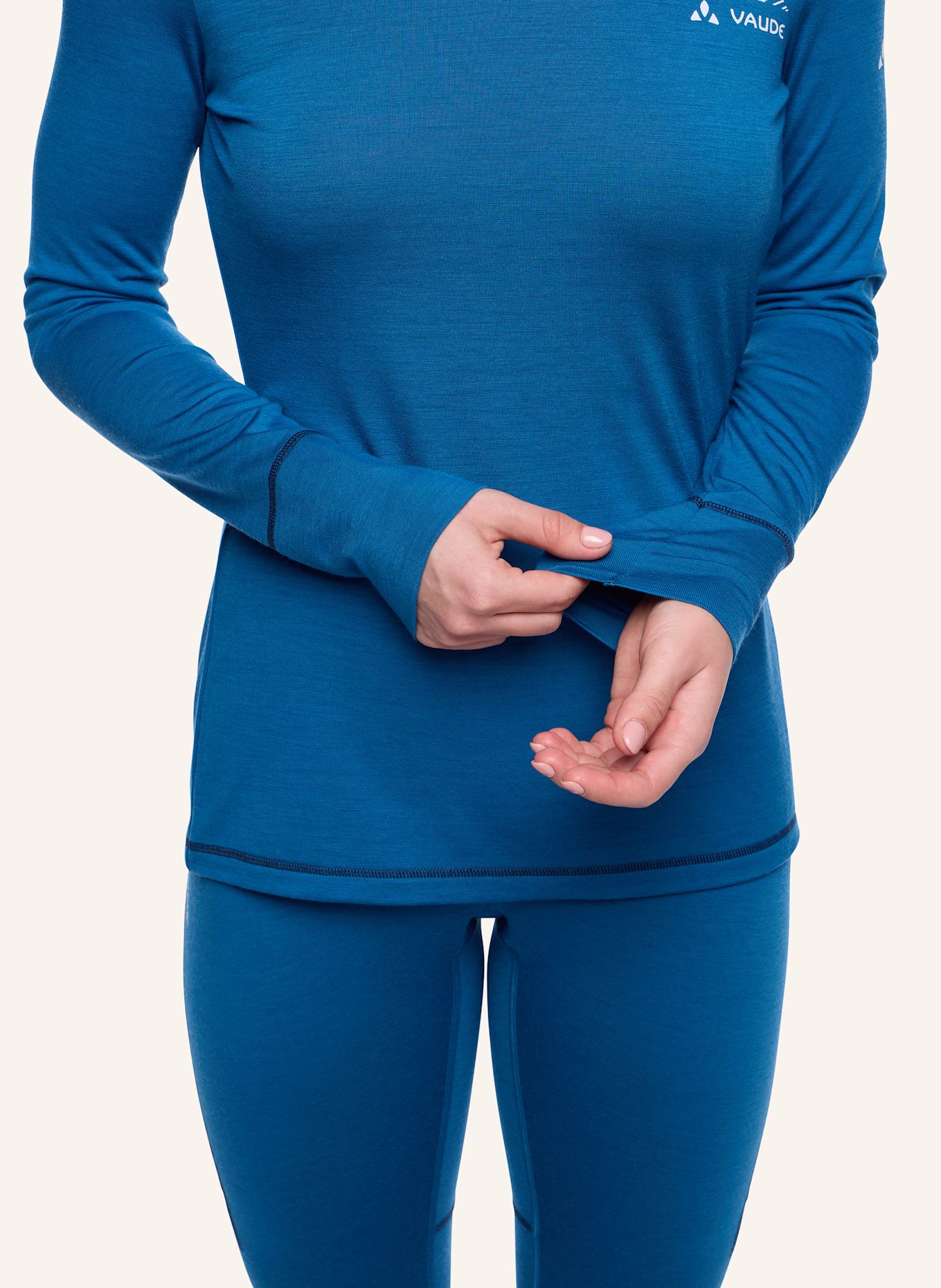 VAUDE Funktionsshirt W MONVISO WOOL LS T-SHIRT: BLAU