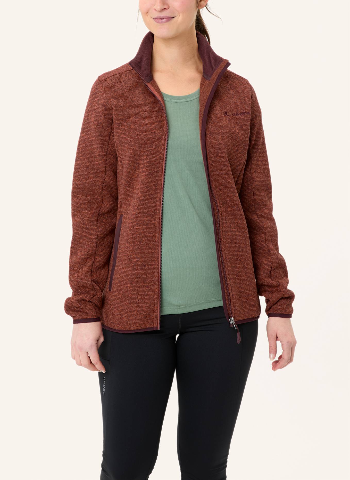 VAUDE Strick-Fleecejacke RIENZA: ROT