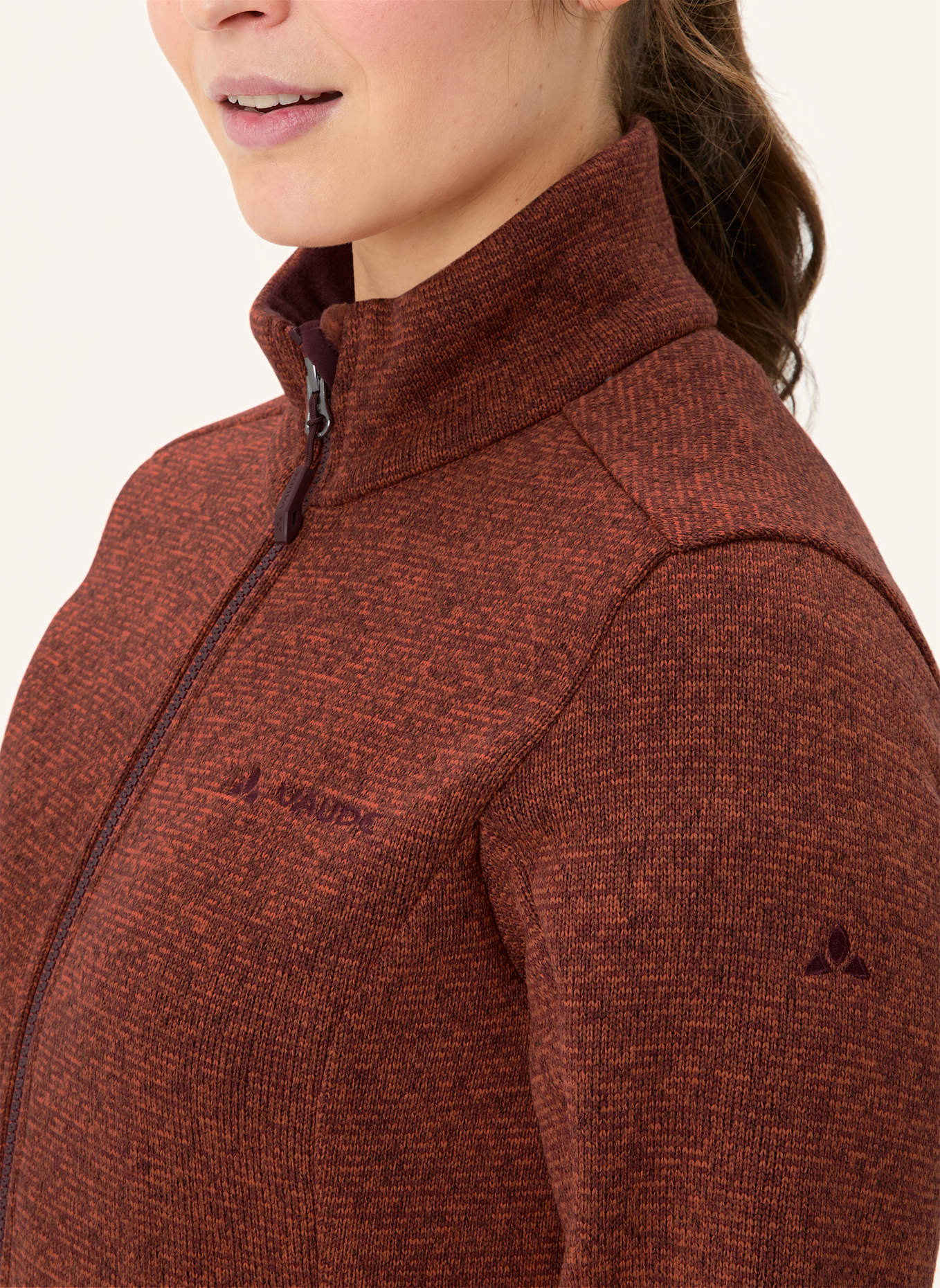 VAUDE Strick-Fleecejacke RIENZA: ROT