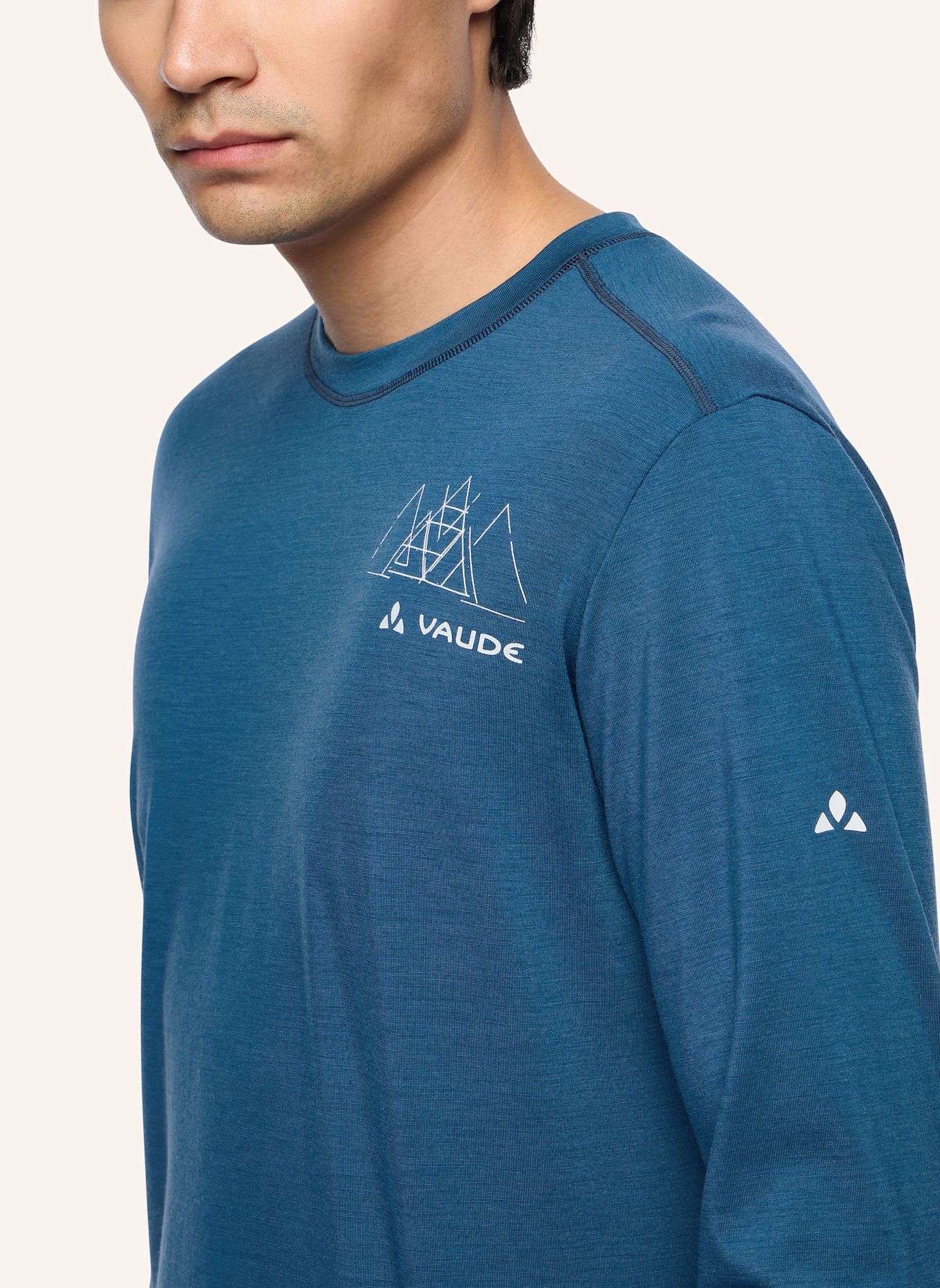 VAUDE Funktionsshirt M MONVISO WOOL LS T-SHIRT: BLAU