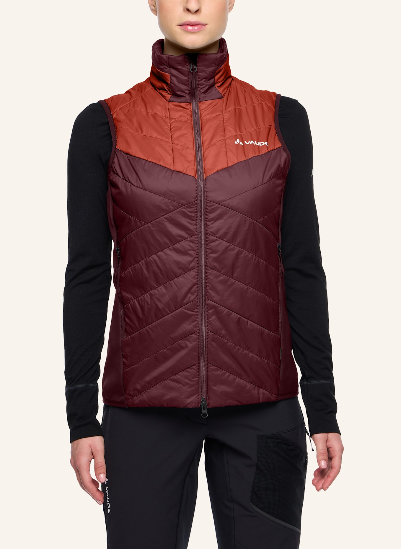 VAUDE Hybrid-Steppweste SESVENNA: ROT