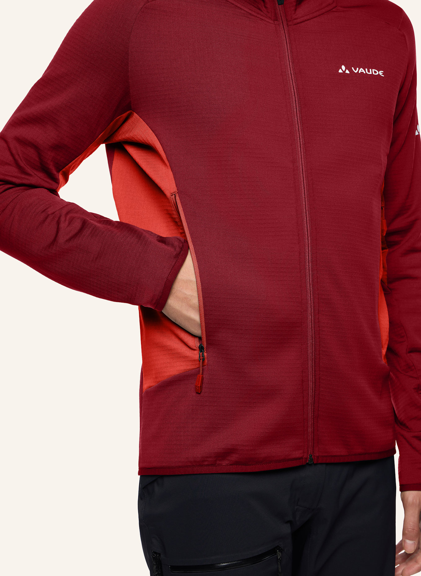 VAUDE Fleecejacke MONVISO: ROT