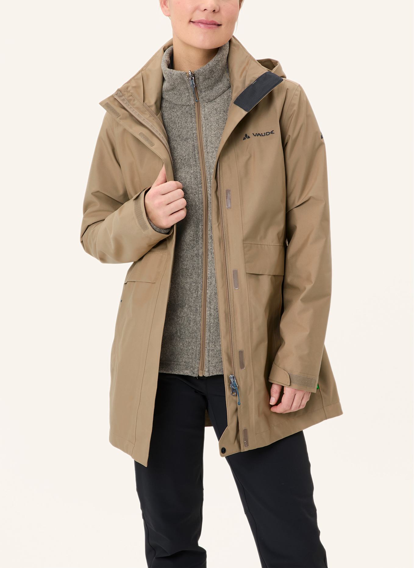 VAUDE 2-in-1-Jacke IDRIZ: GRÜN