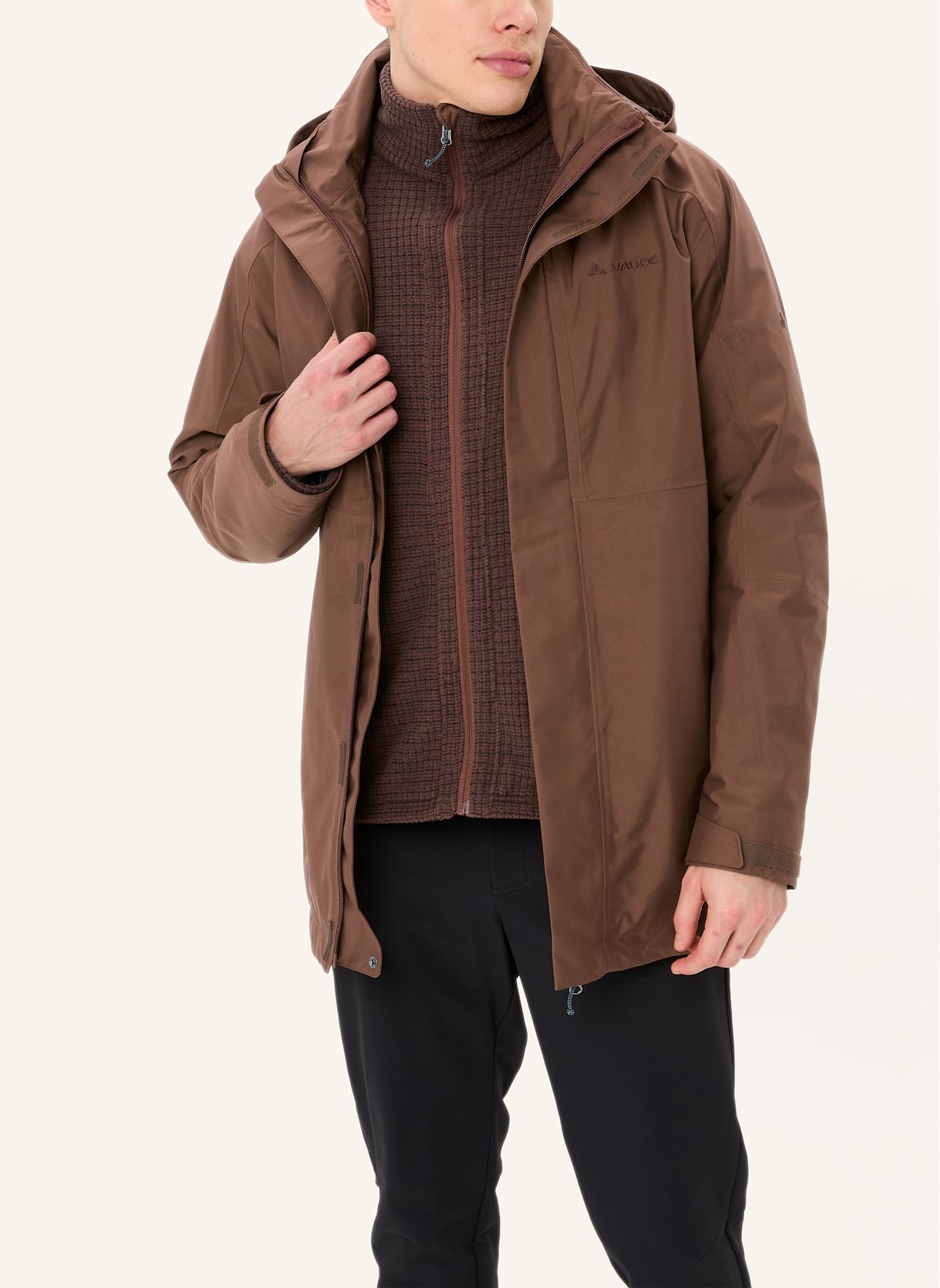 VAUDE 2-in-1-Jacke IDRIS: BRAUN
