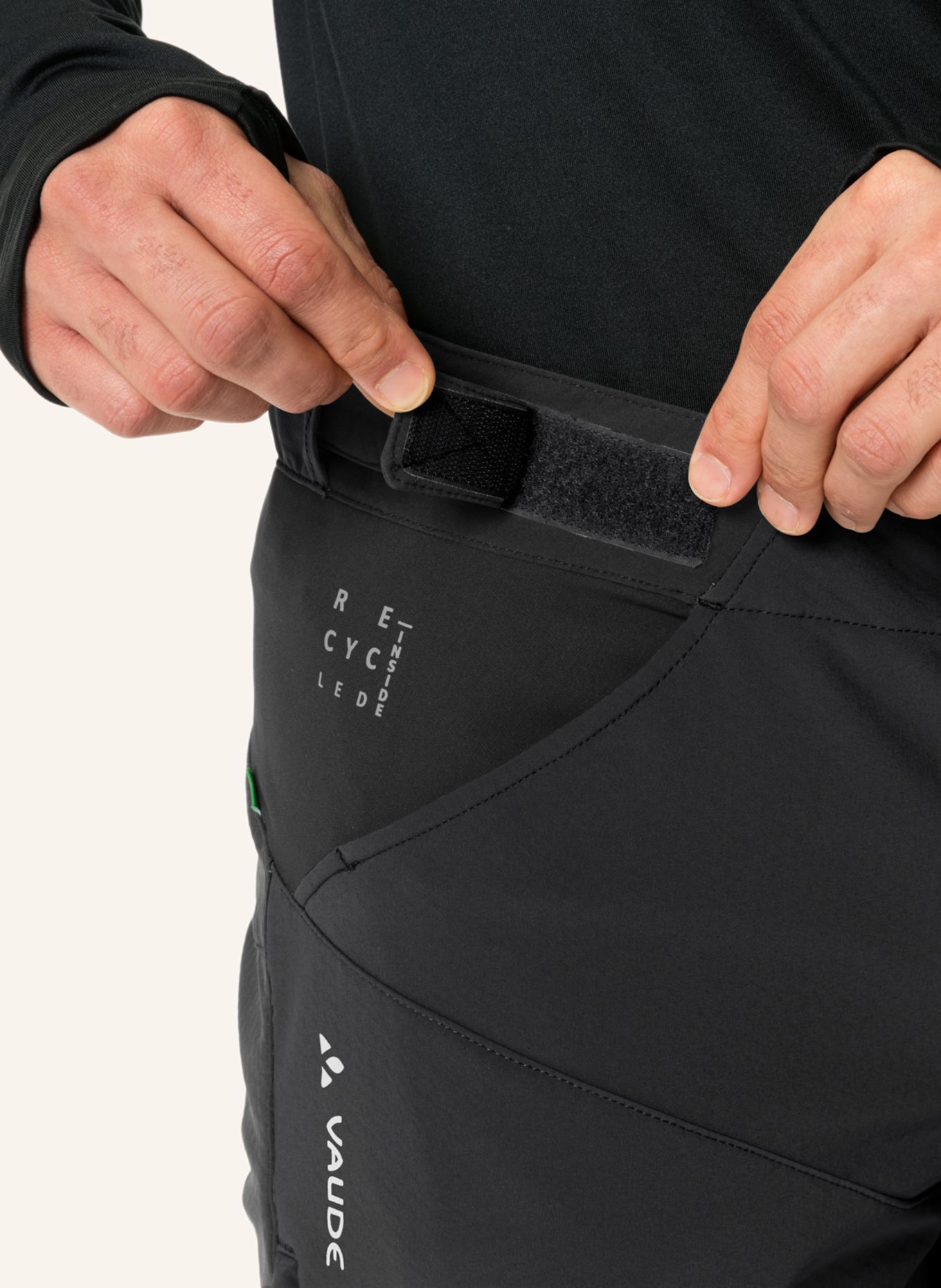 VAUDE Radhose ohne gepolsterten Einsatz M QIMSA SFT PANTS II: SCHWARZ