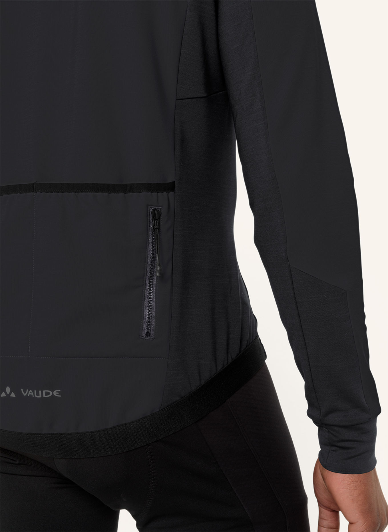 VAUDE Radtrikot M KURO HALFZIP LS TRICOT: SCHWARZ