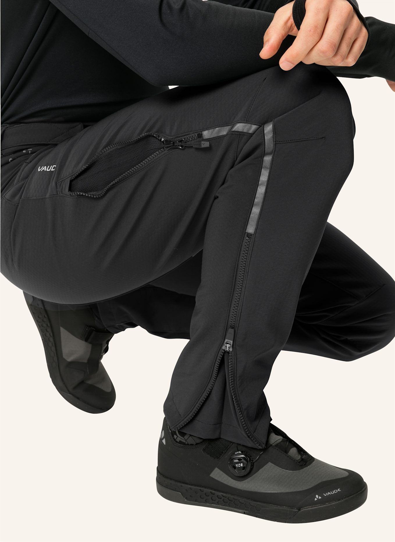 VAUDE Radhose ohne gepolsterten Einsatz M QIMSA SFT PANTS II: SCHWARZ