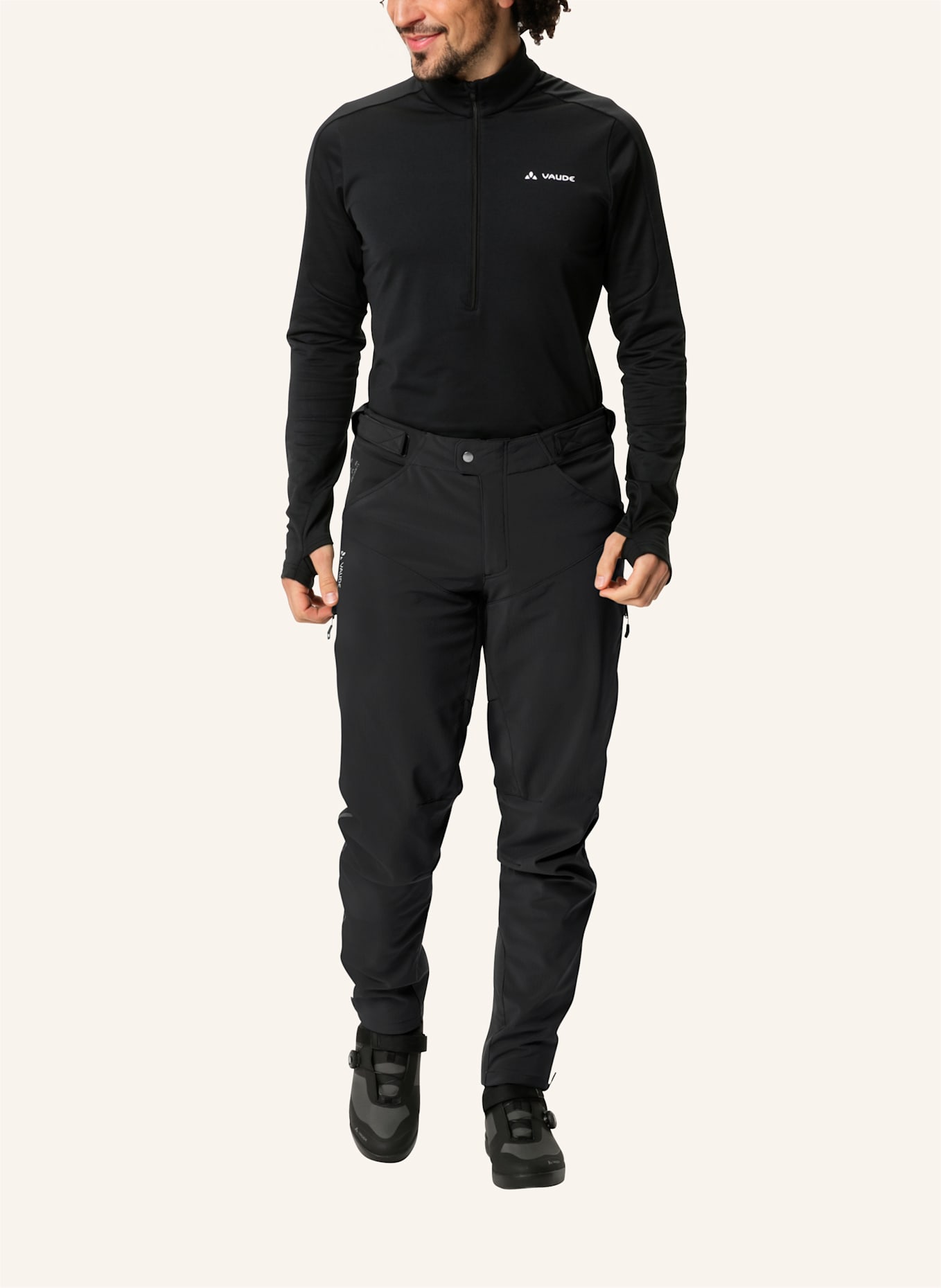 VAUDE Radhose ohne gepolsterten Einsatz M QIMSA SFT PANTS II: SCHWARZ