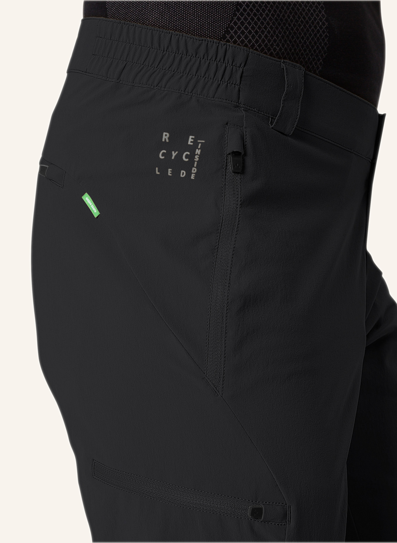 VAUDE Zipp-off-Radhose YARAS mit gepolstertem Einsatz: SCHWARZ