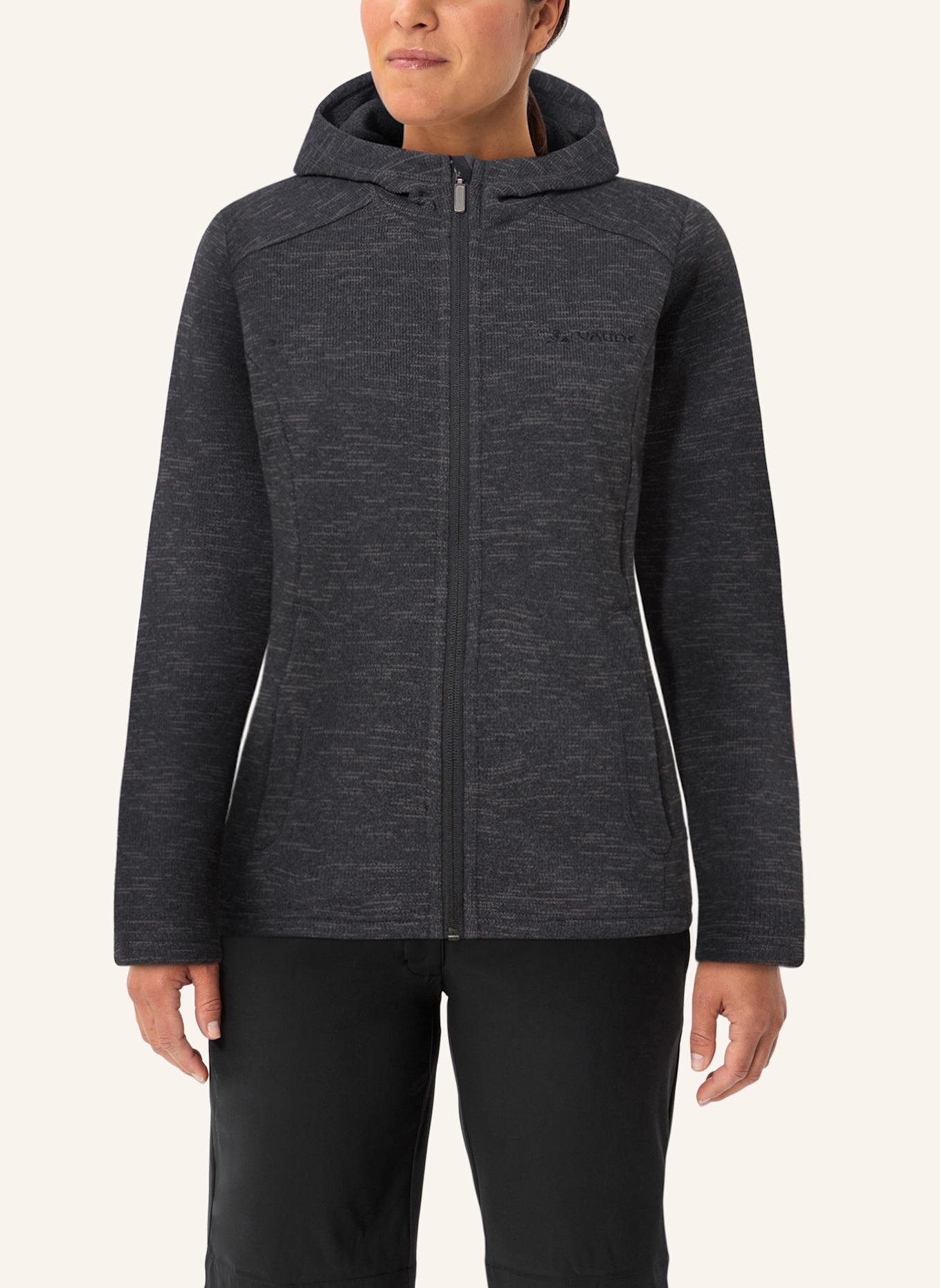 VAUDE Fleecejacke W TIKOMA HOODY JACKET II: SCHWARZ