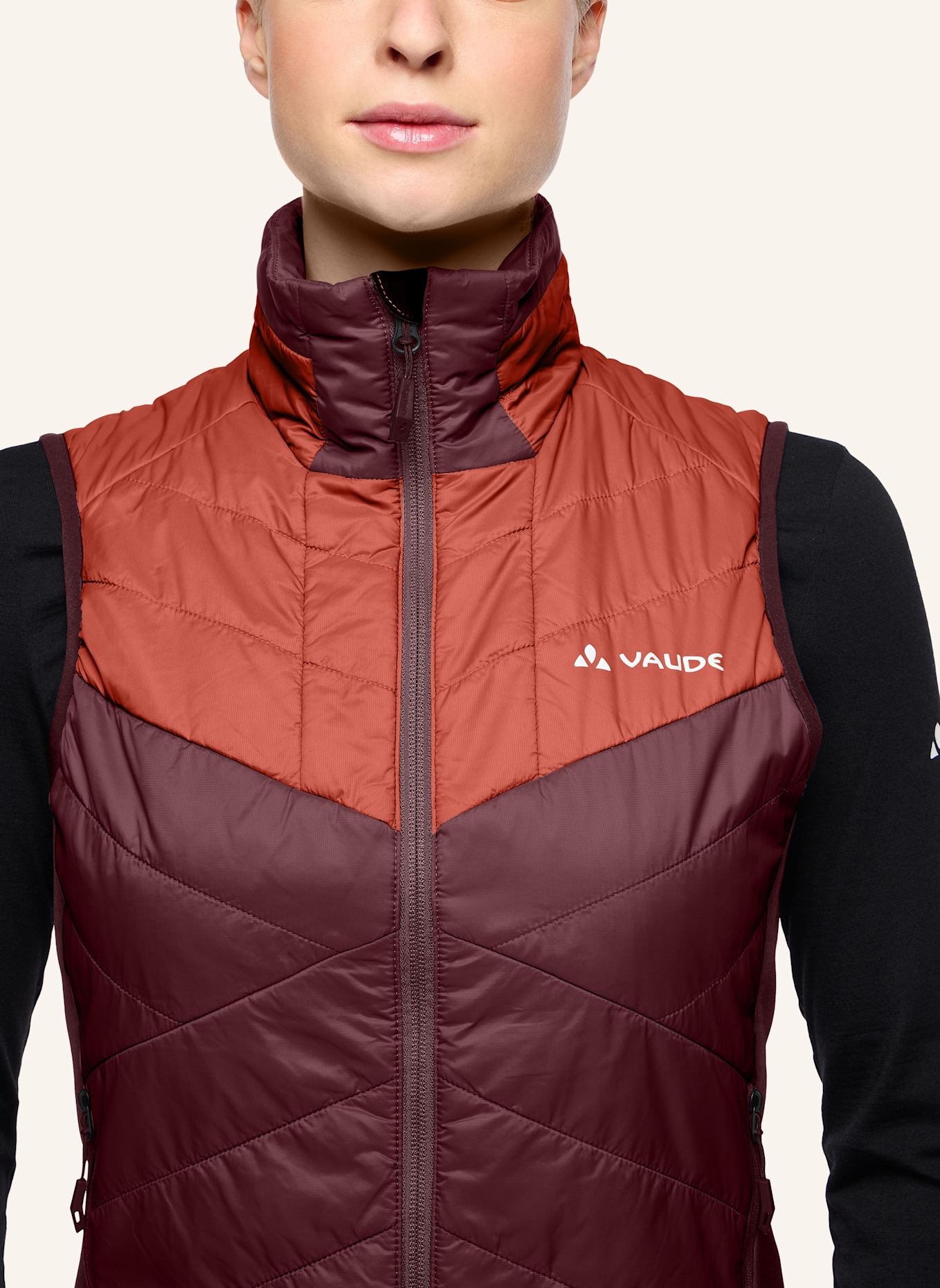 VAUDE Hybrid-Steppweste SESVENNA: ROT
