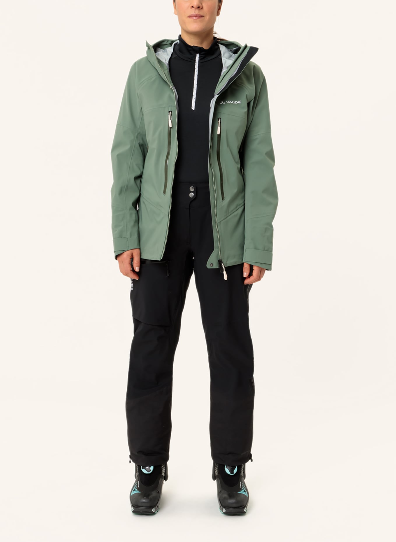 VAUDE Outdoor-Hose W MONVISO 3L P: SCHWARZ