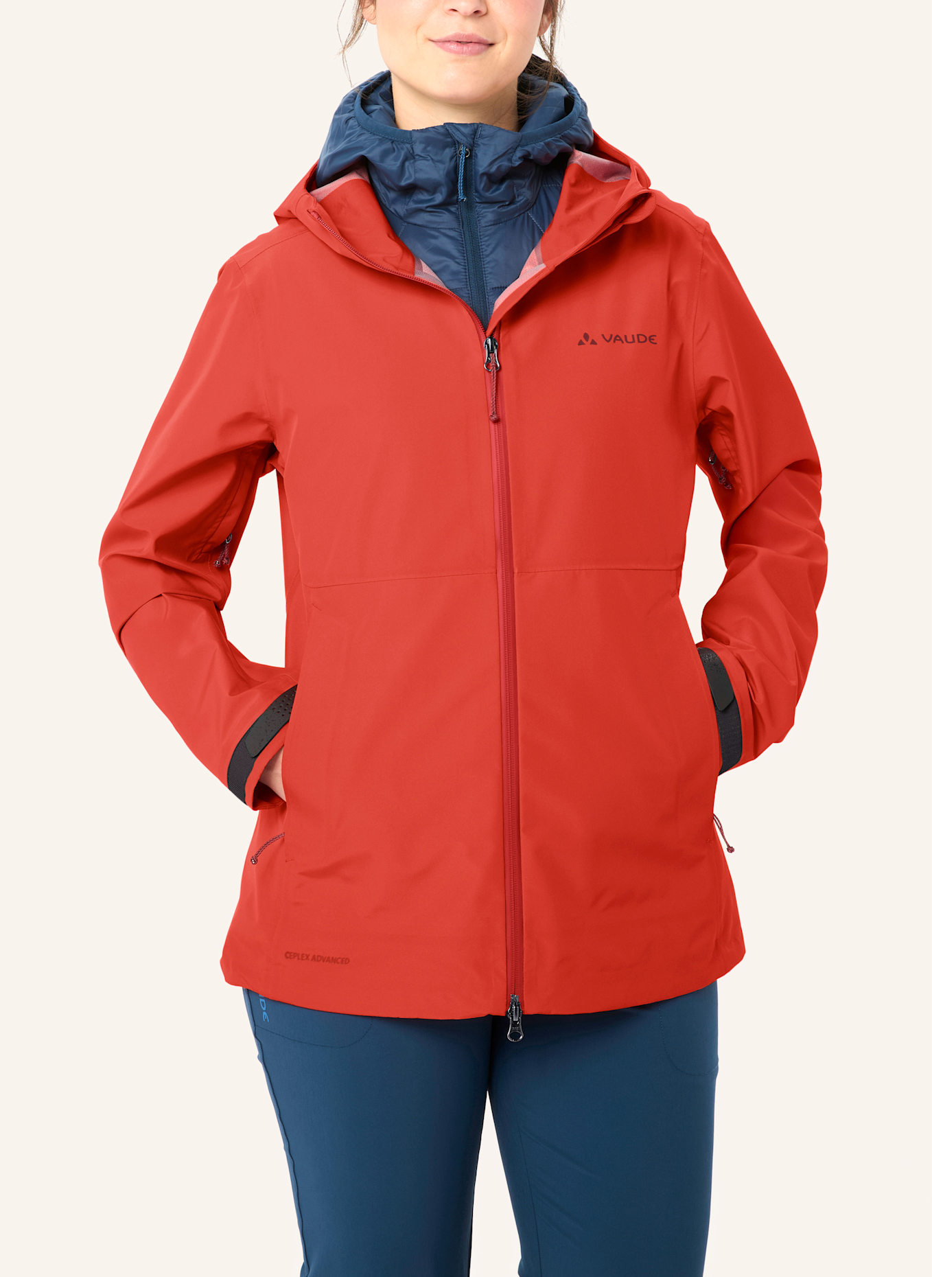 VAUDE Hardshell-Jacke W ELOPE 3L JACKET: ROT