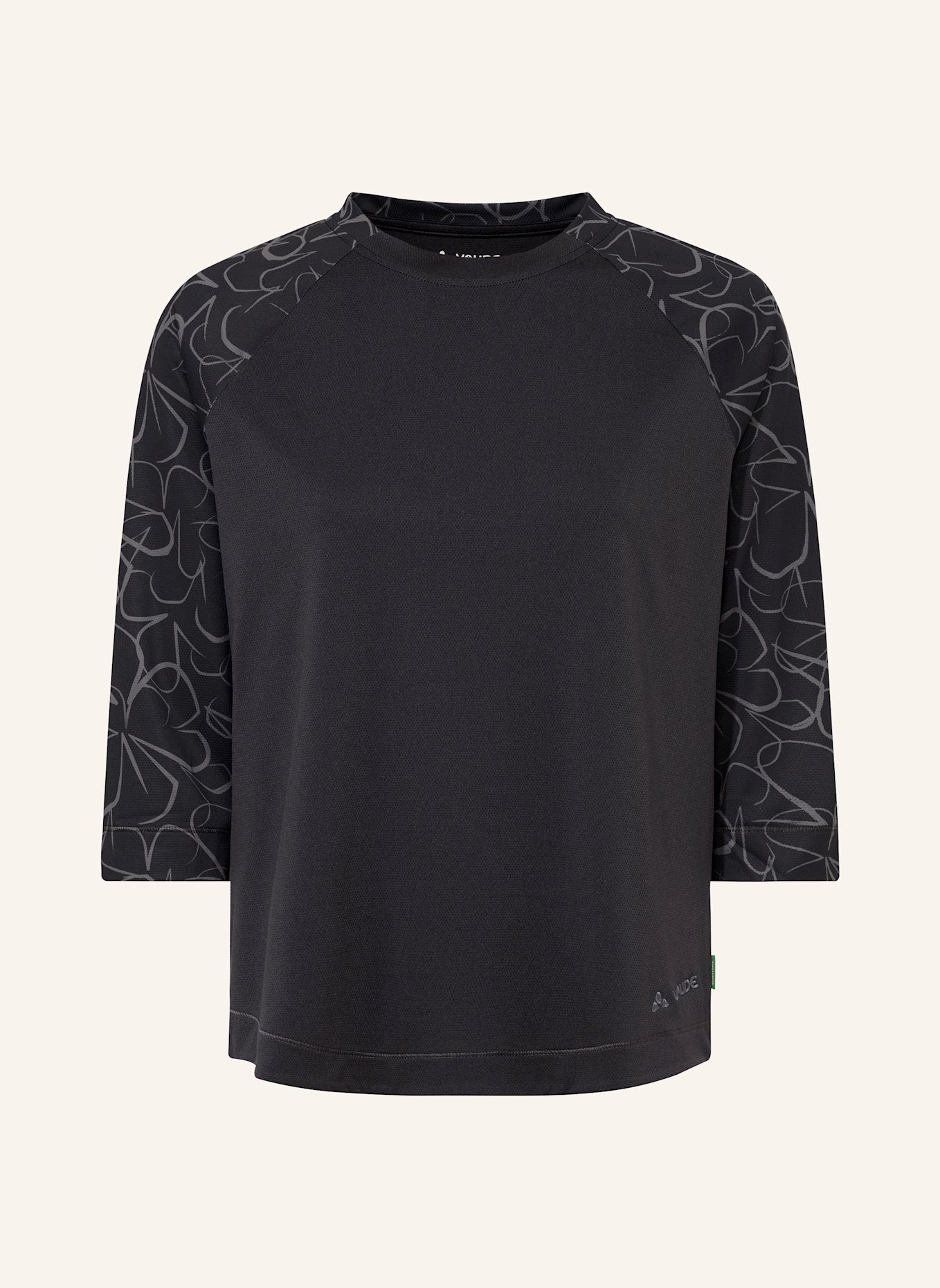 VAUDE Funktionsshirt W NEYLAND 3/4 T-SHIRT II: SCHWARZ
