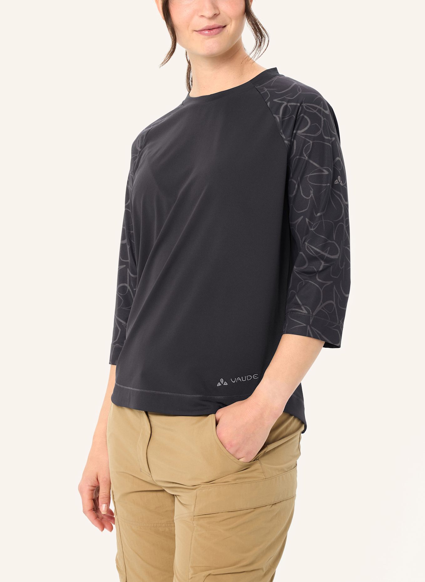 VAUDE Funktionsshirt W NEYLAND 3/4 T-SHIRT II: SCHWARZ