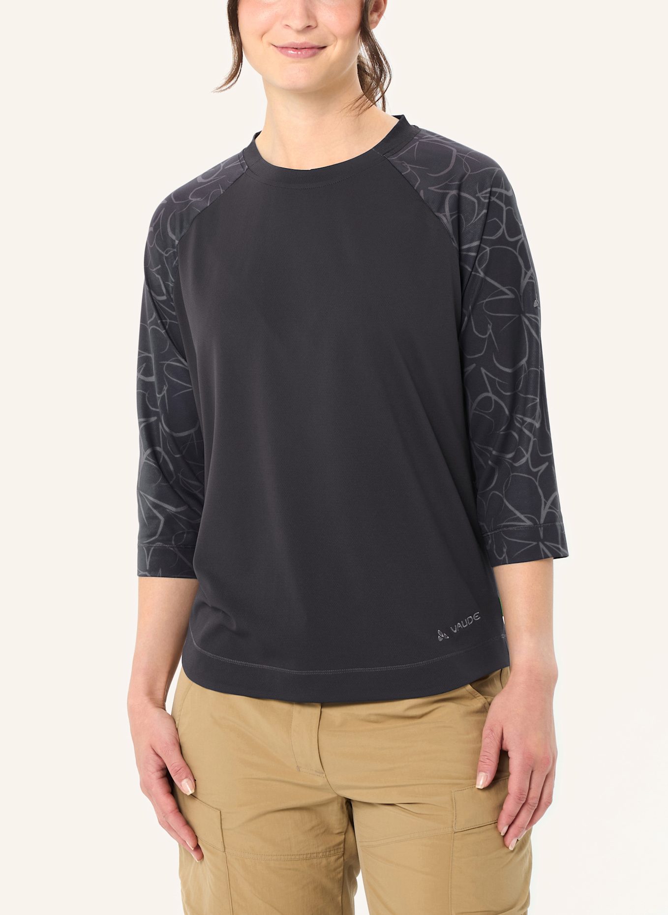VAUDE Funktionsshirt W NEYLAND 3/4 T-SHIRT II: SCHWARZ