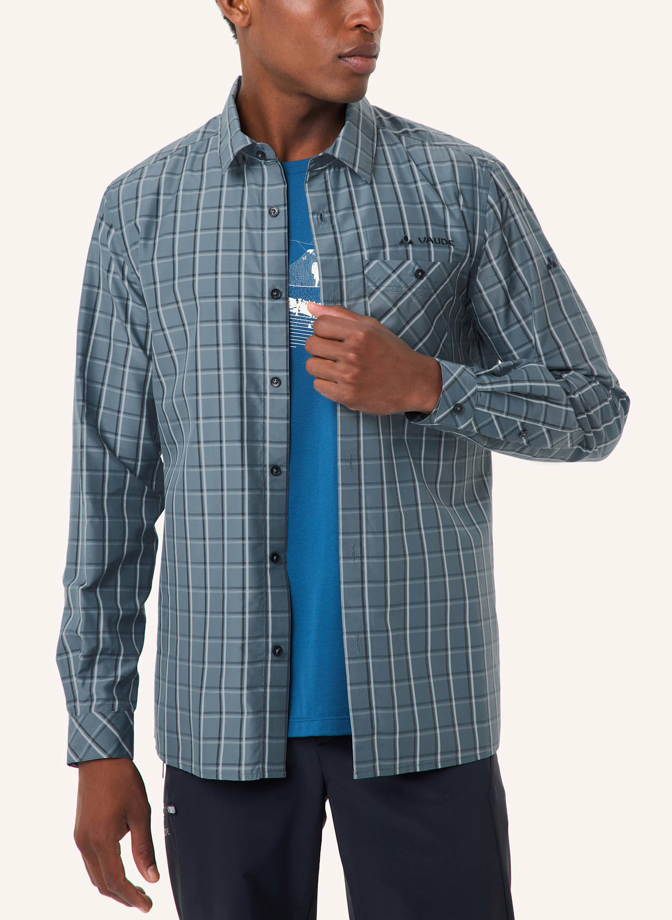 VAUDE Outdoor-Hemd ALBSTEIG III: GRAU