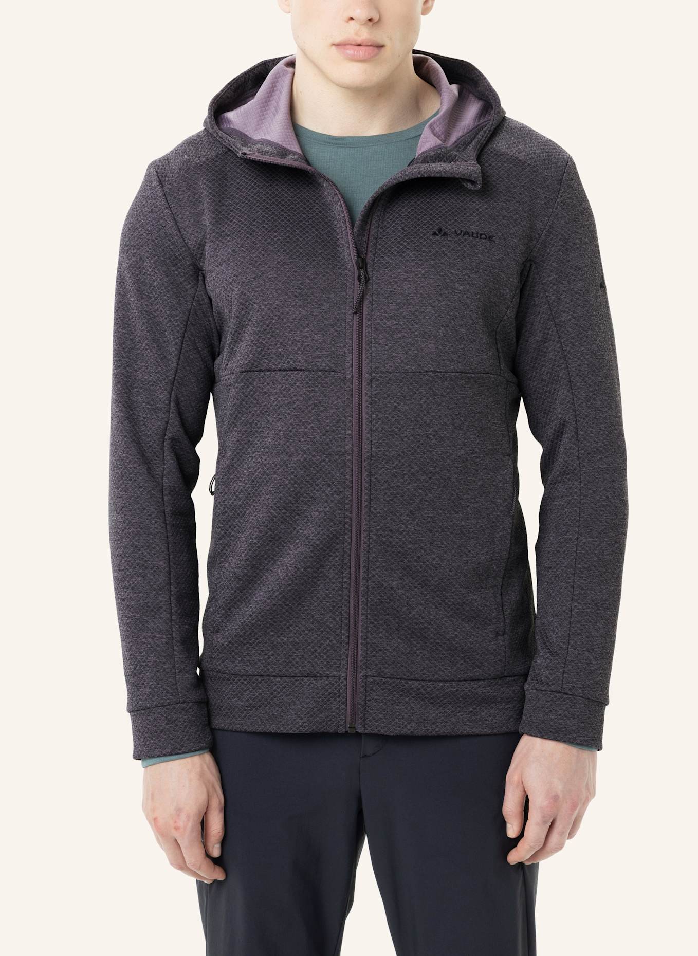 VAUDE Fleecejacke M NEYLAND HIKING HOODY: LILA