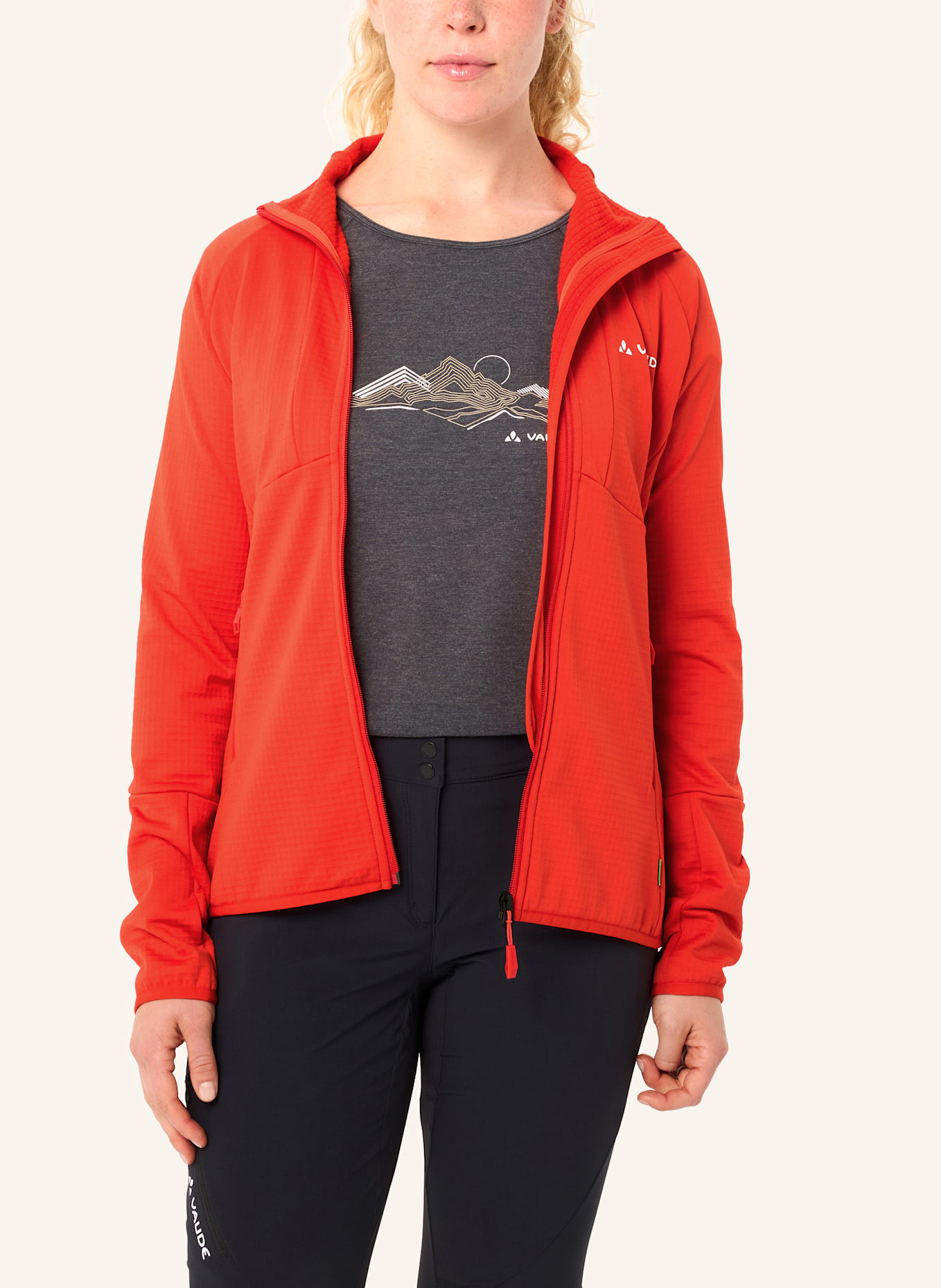 VAUDE Fleecejacke MONVISO: ROT