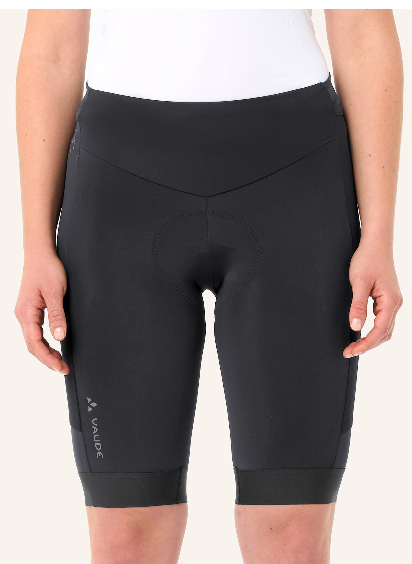 VAUDE Radhose mit gepolstertem Einsatz W KURO TIGHTS II: SCHWARZ