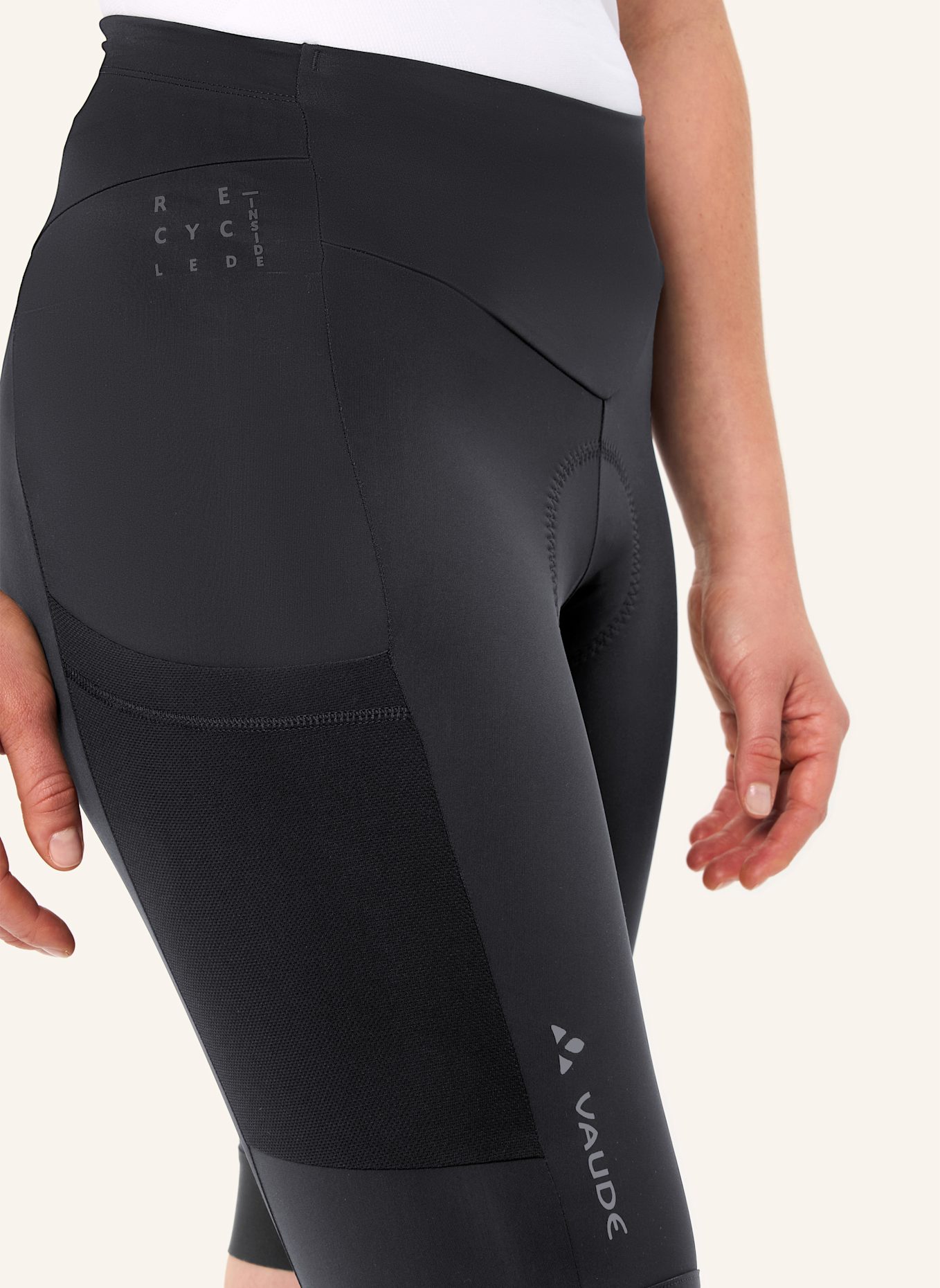 VAUDE Radhose mit gepolstertem Einsatz W KURO TIGHTS II: SCHWARZ