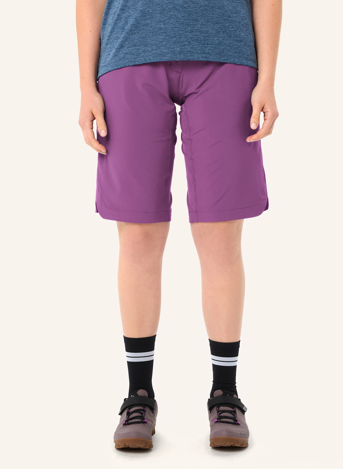VAUDE Radhose mit gepolstertem Einsatz W TAMARO SHORTS III: LILA