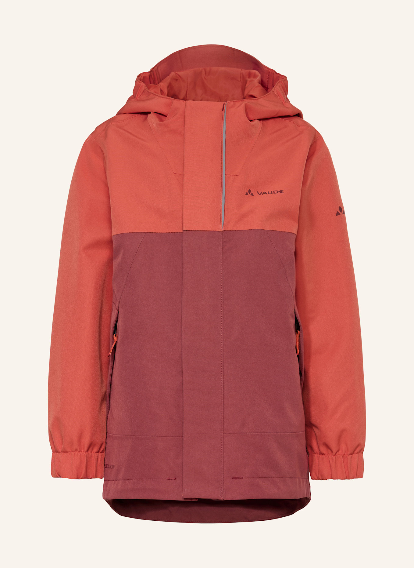 VAUDE Hardshell-Jacke KIDS CAPREA RAIN JACKET: ROT