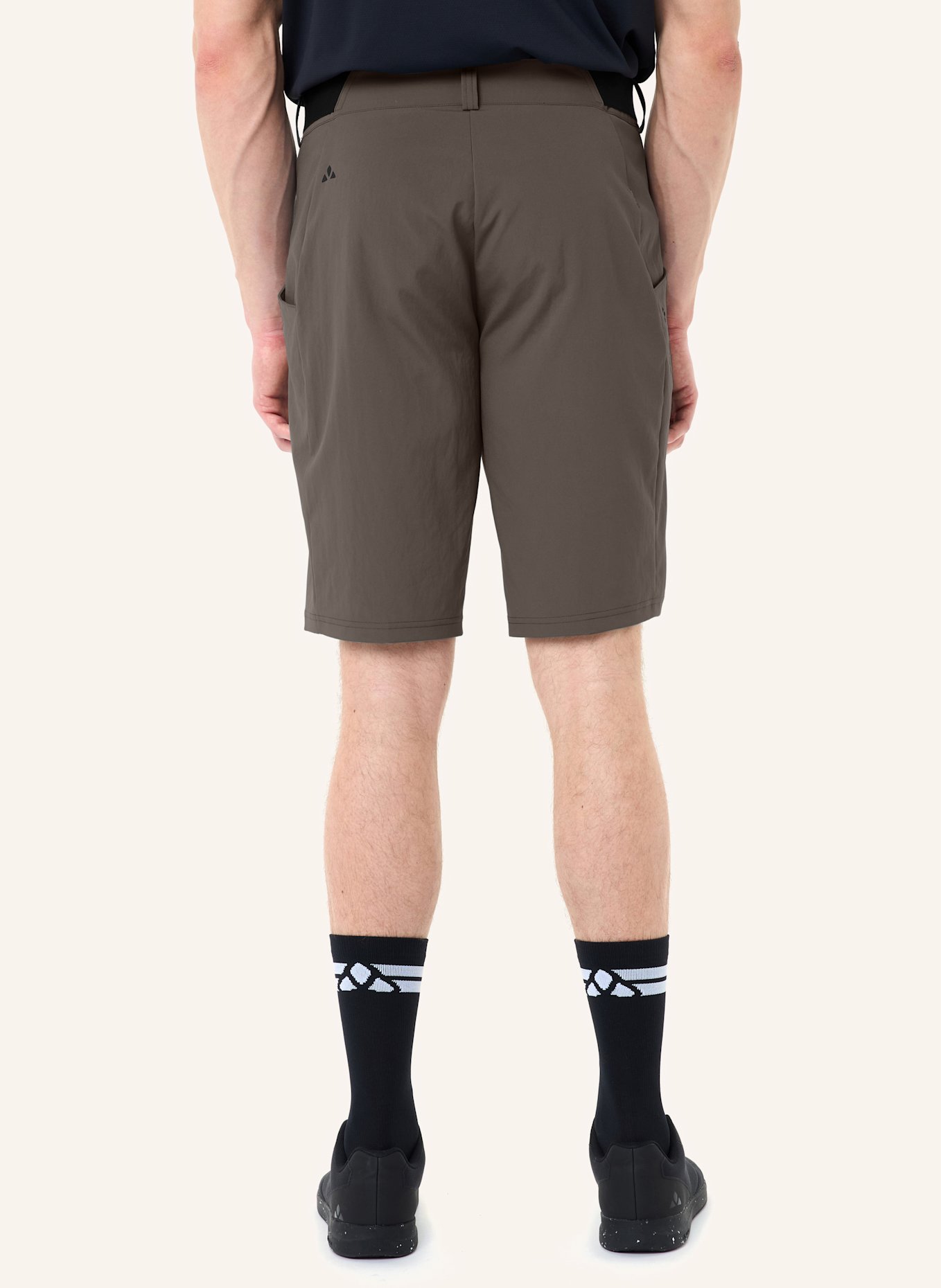 VAUDE Radhose mit gepolstertem Einsatz M LOAMER SHORTS: BRAUN/ SCHWARZ