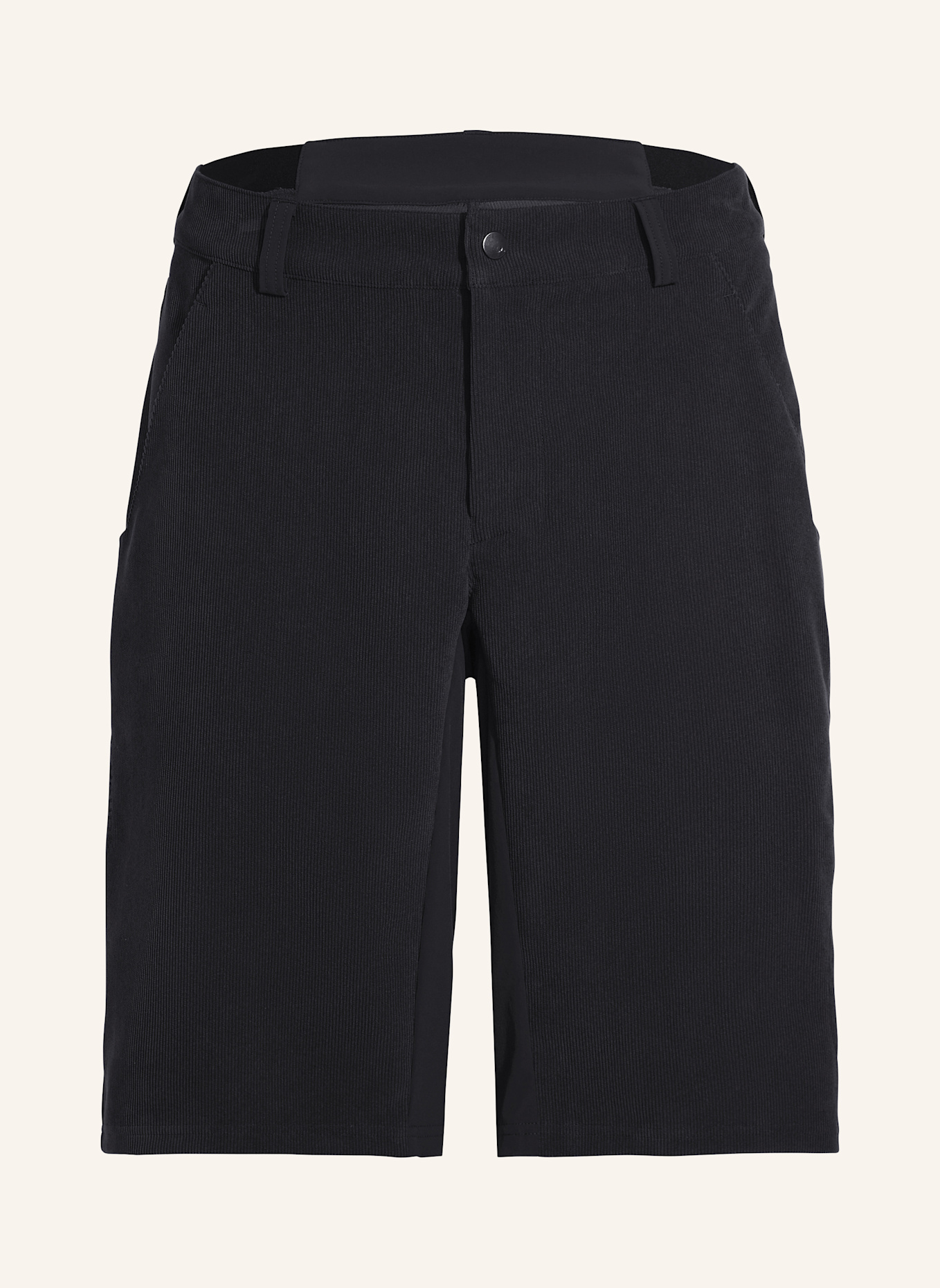 VAUDE Radhose ohne gepolsterten Einsatz M LOAMER BASE CORD SHORTS: SCHWARZ
