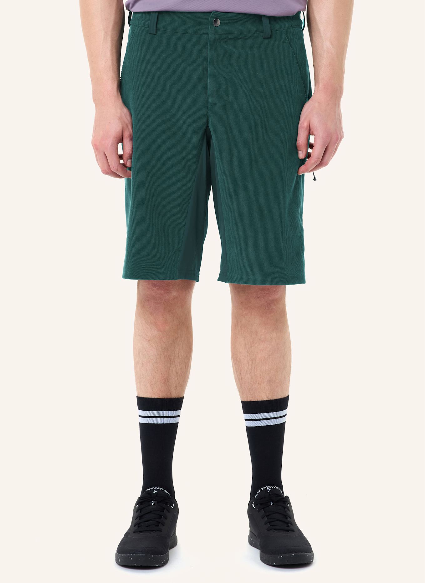 VAUDE Radhose ohne gepolsterten Einsatz M LOAMER BASE CORD SHORTS: GRÜN